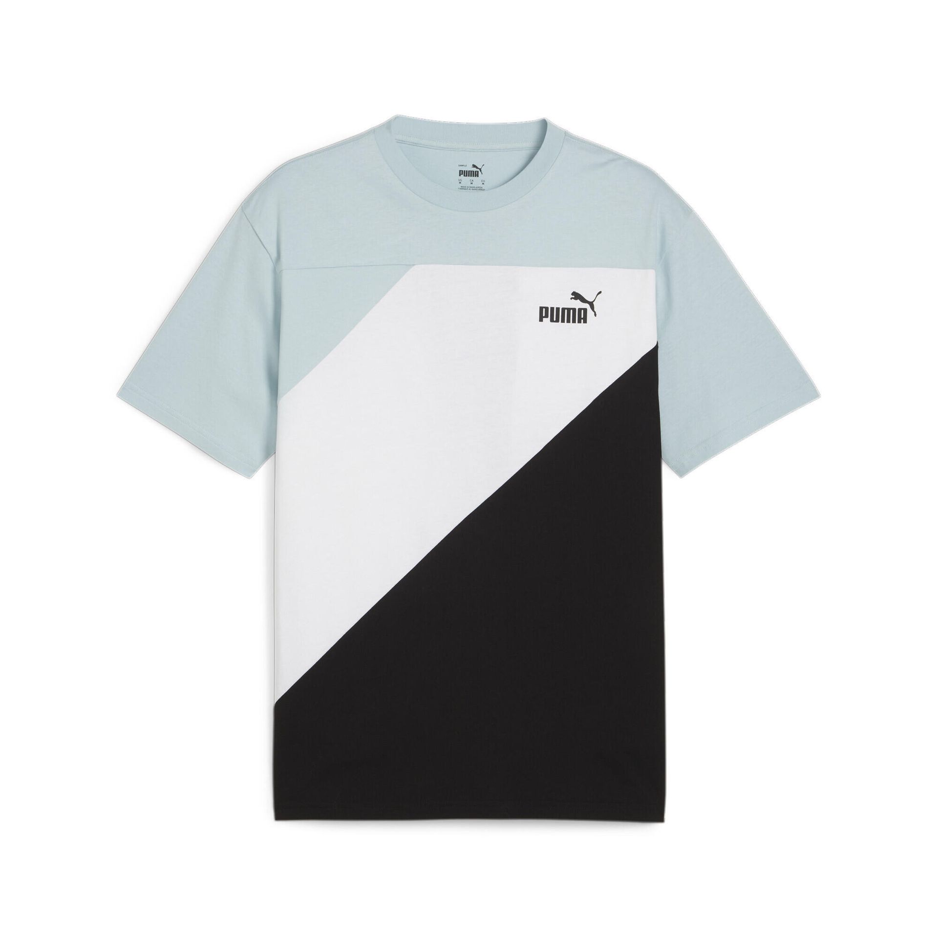 Koszulka Mężczyzna Puma Power Colorblock turkusowy