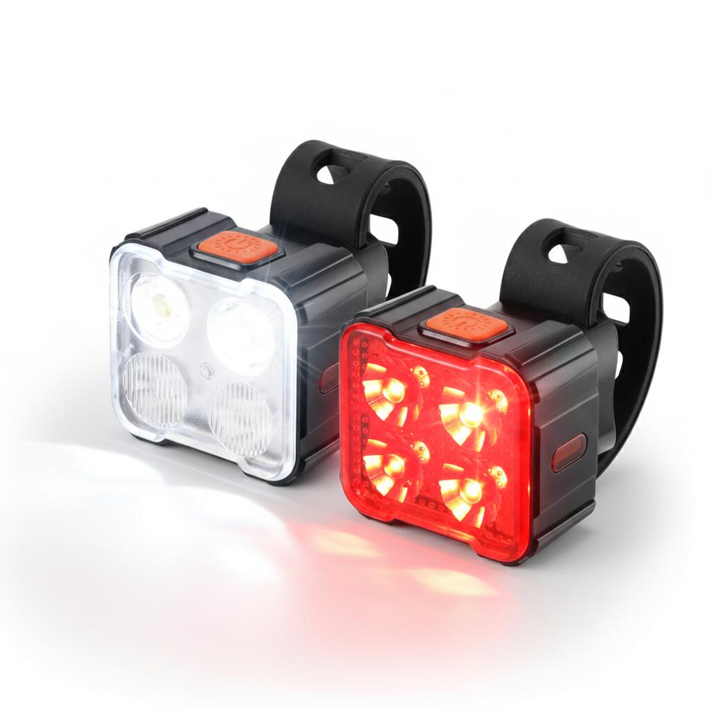 Zestaw oświetlenia rowerowego LED 260 i 40 lumenów z ładowaniem USB