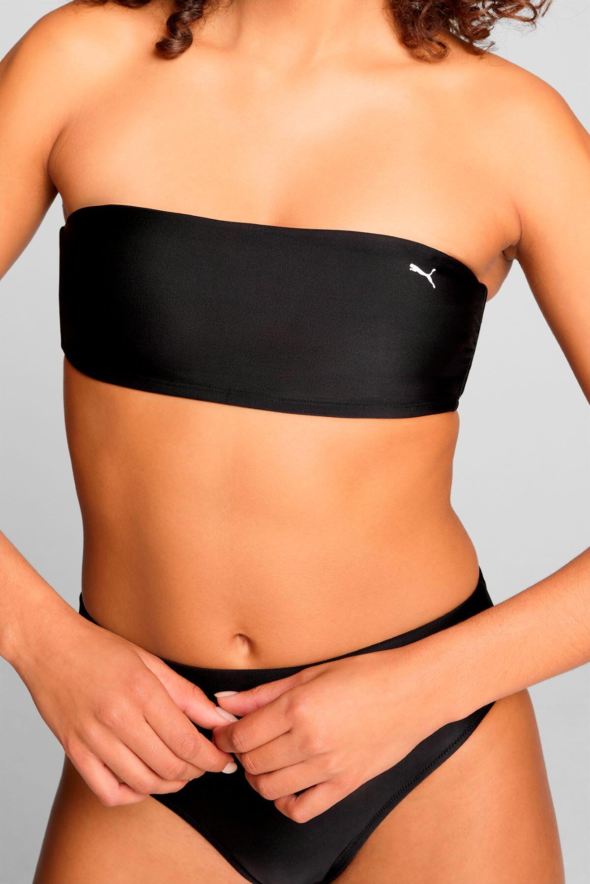 Góra od bikini Bandeau w kolorze czarnym