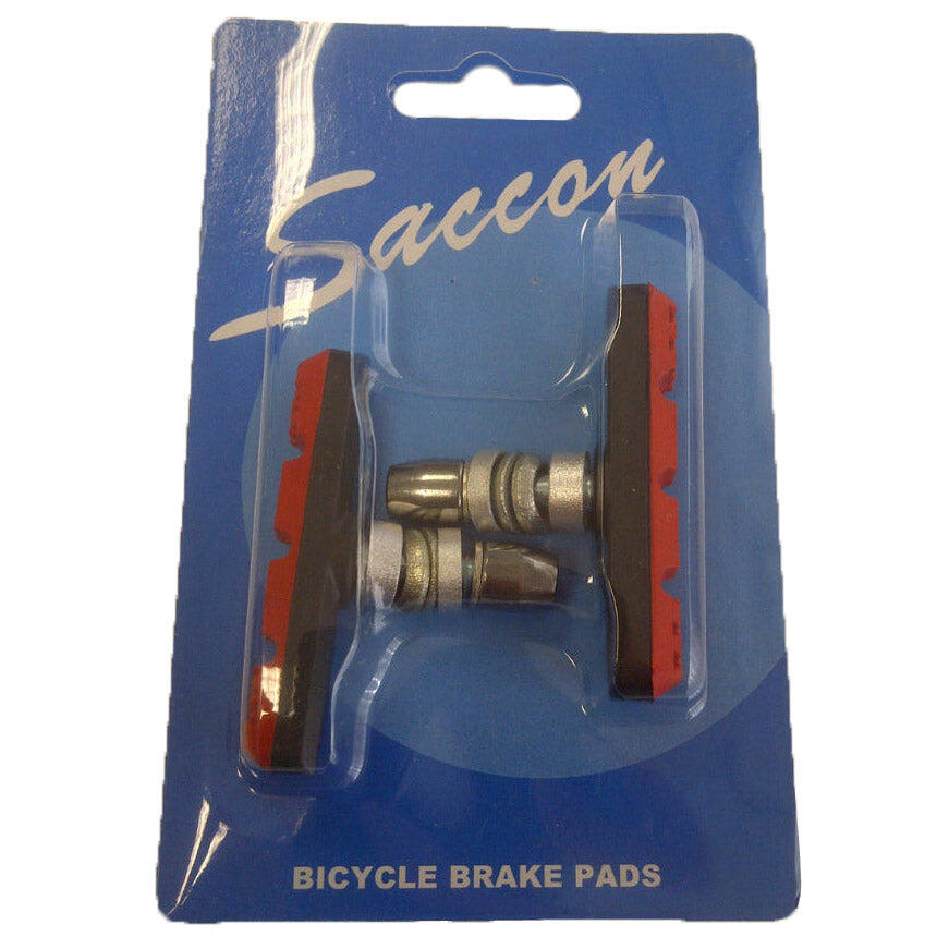 Saccon klocki hamulcowe V-brake PM22R czerwono-czarne