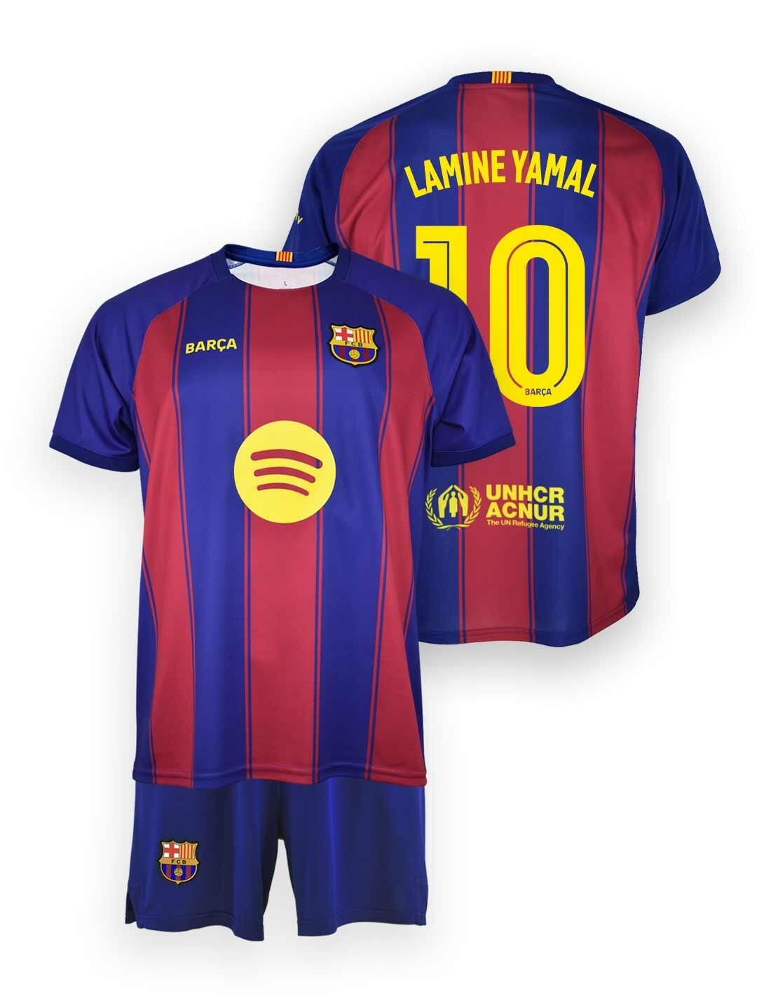 Strój domowy FC Barcelona Junior Lamine Yamal nr 10 2025/26 Blaugrana
