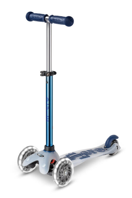 Hulajnoga trójkołowa dziecięca Micro Mini Micro Deluxe FLUX LED Neochrome navy