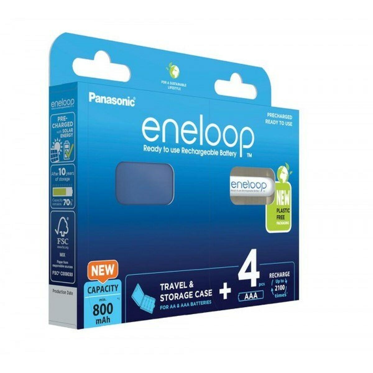 Panasonic 4 x akumulatorki Eneloop R03 AAA 800mAh BK-4MCDEC4BE blister + box BK-4MCDEC4BE