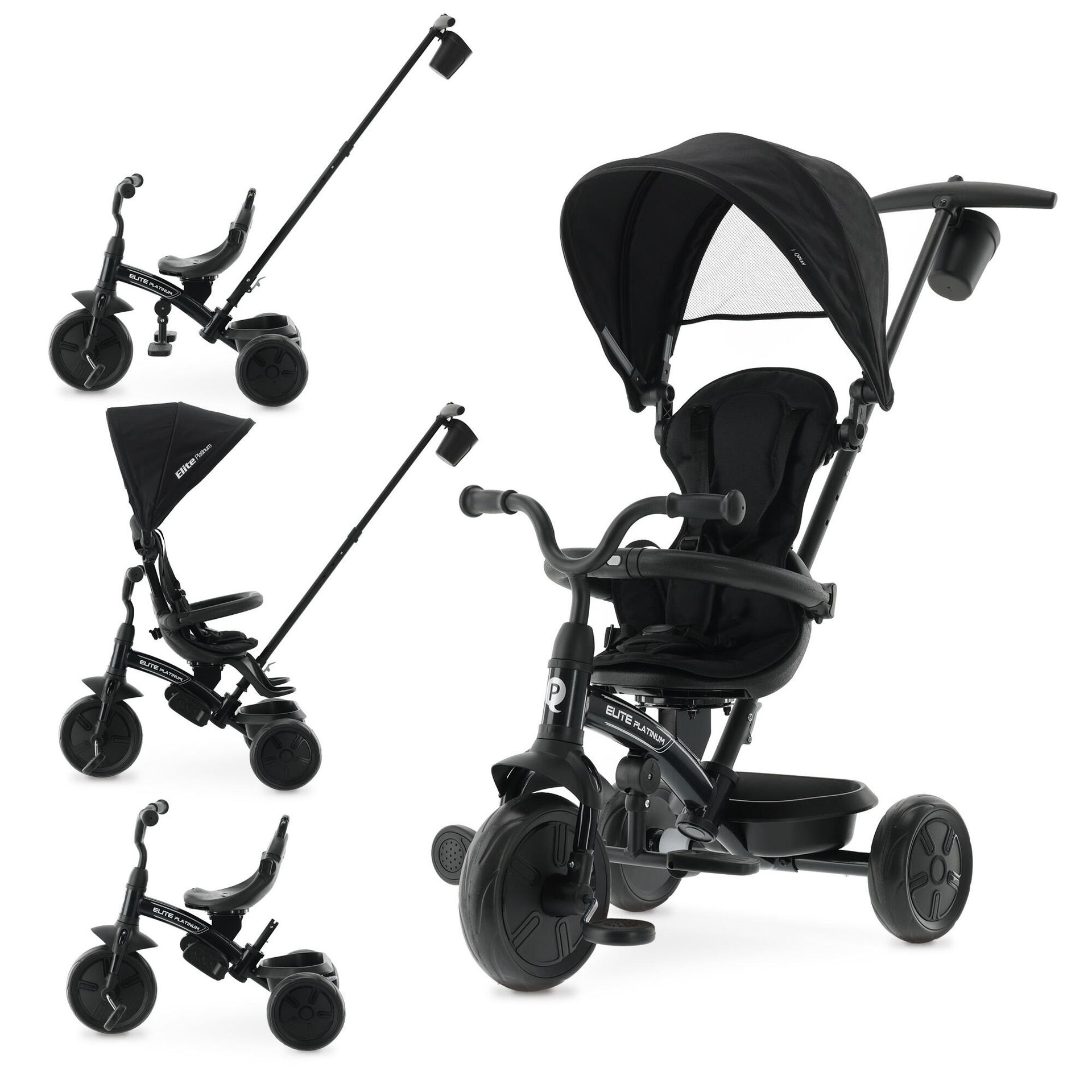 Qplay Rowerek Trójkołowy Elite Platinum Black