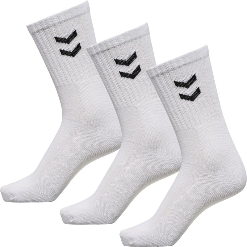 Hummel Basic skarpetki uniseks, opakowanie 3 pary, biały, 12 ( 41 - 45 ) 22-030-9001