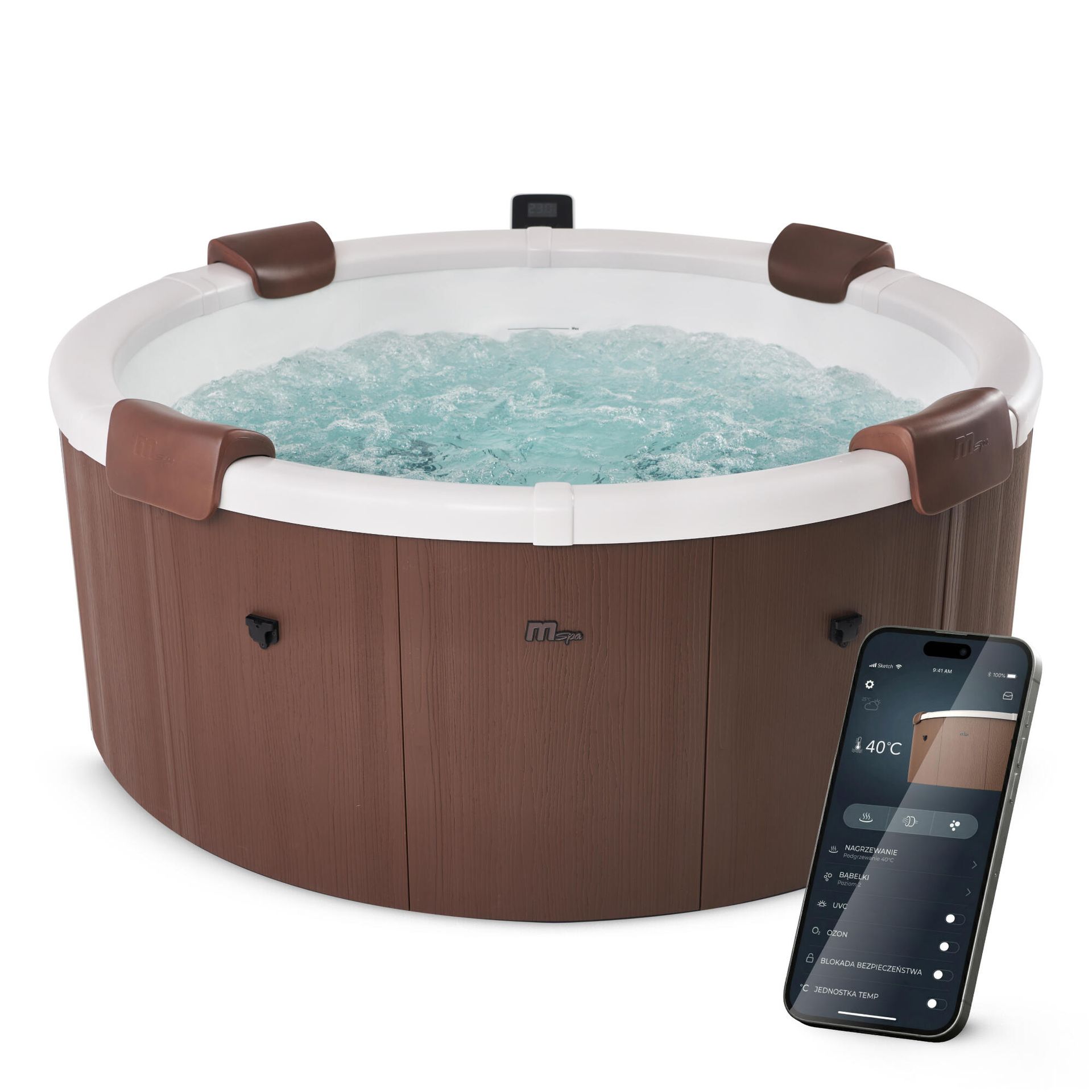 Mspa Spa ogrodowe 182x182x70 cm 6 osobowe Rova