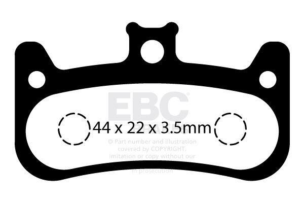 Klocki hamulcowe rowerowe (organiczne) EBC Brakes CFA735