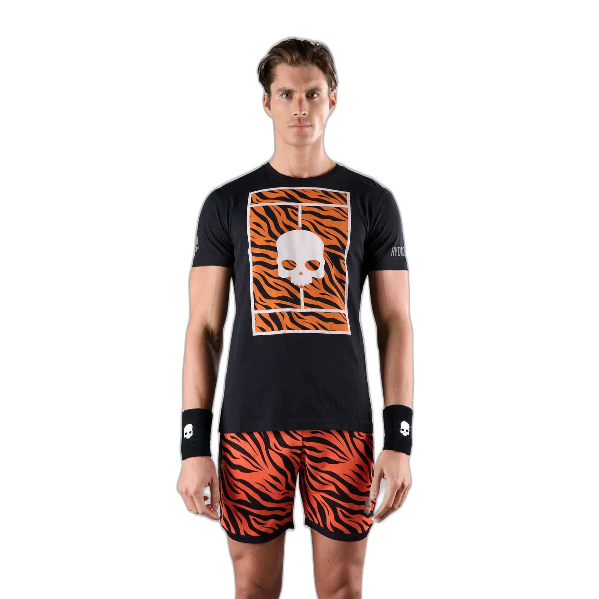Koszulka tenisowa męska z krótkim rękawem Hydrogen Tennis Court Cotton Tee