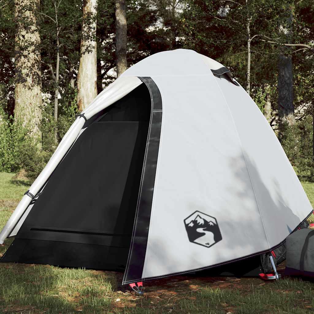 vidaXL Namiot kempingowy, 2-os., biały, 254x135x112 cm, tafta 185T
