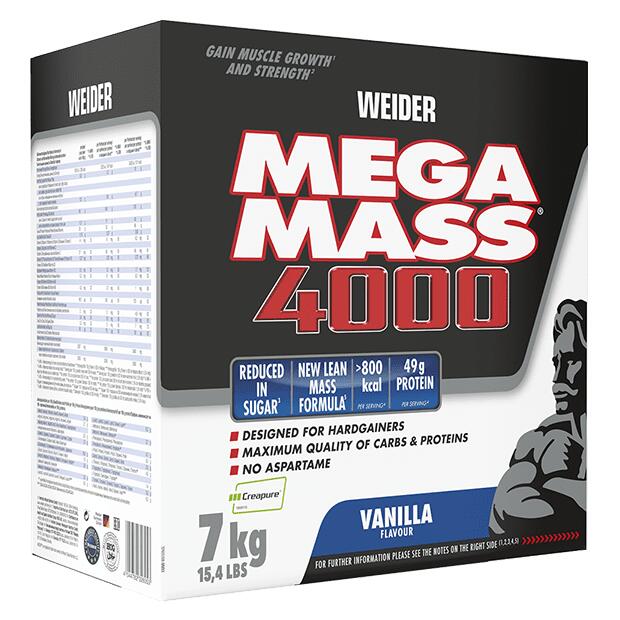 Weider Mega Mass 4000 7000 G Gainer Truskawkowy (WEI/001#TRUSK)
