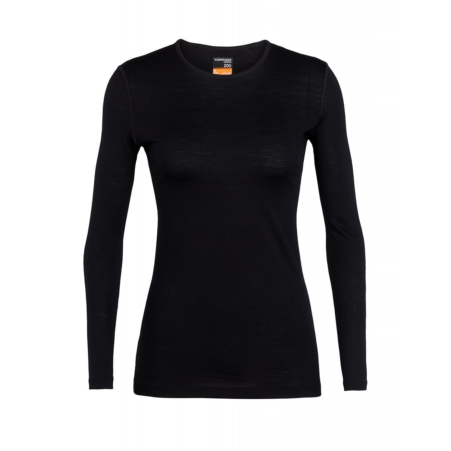 Bluza termoaktywna damska Icebreaker 200 Oasis L/S Crewe - czarna