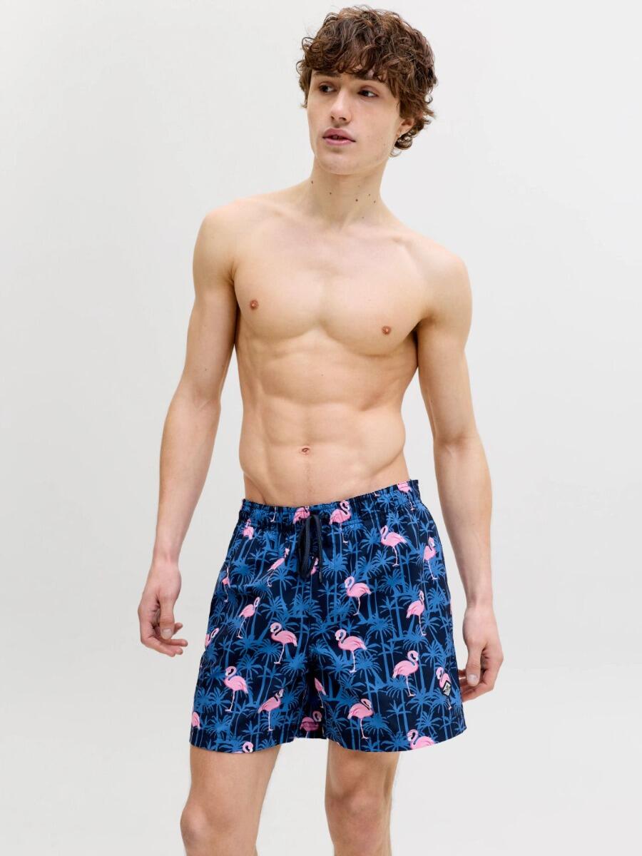 Kąpielówki Męskie - Vibes Novelty AOP - Navy Blazer