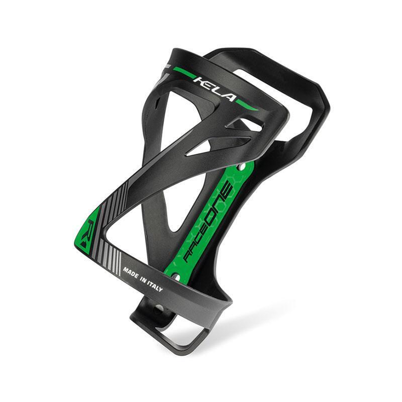 RaceOne IT Mod. Kela uchwyt na butelki po bokach rower Cycling/MTB/Gravel. Kolor: czarny/pomarańczowy 100% Made in Italy 8052747190591