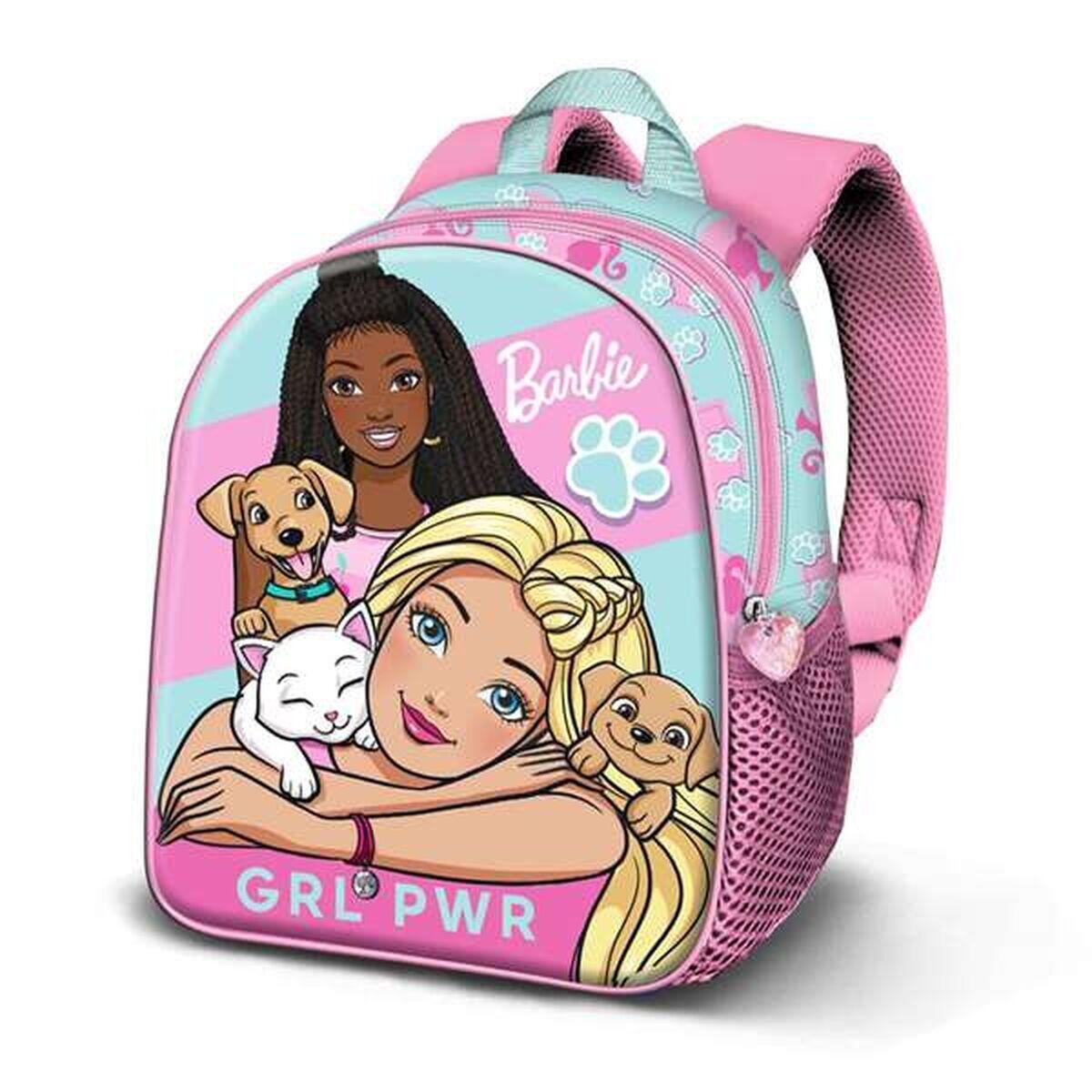 Karactermania Barbie Pets-Basic plecak, różowy, 30 x 38 cm, pojemność 13 l, Różowa Barbie, Jeden rozmiar, Plecak Barbie Basic