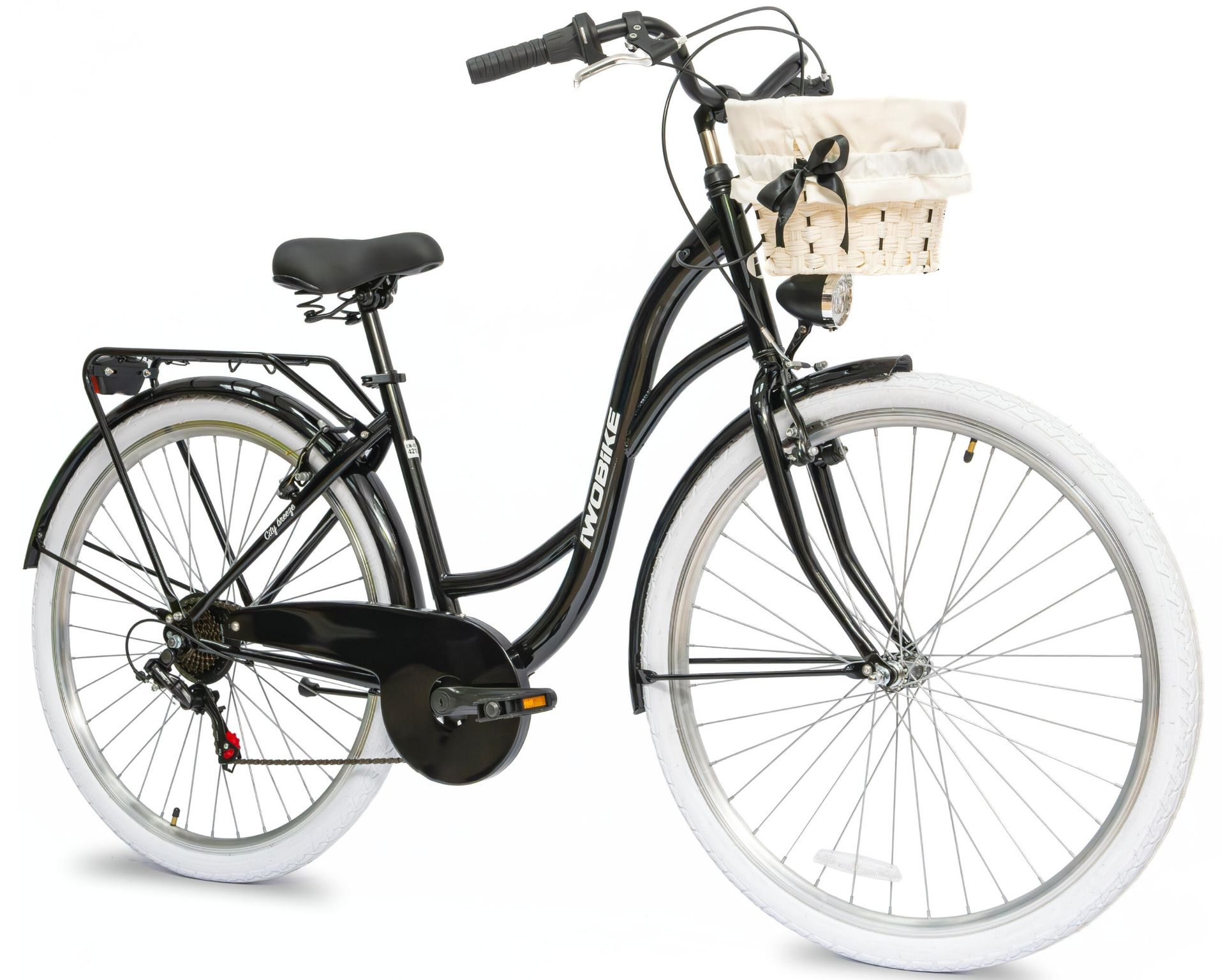Rower Miejski Damski IwoBike Black Pearl 28”