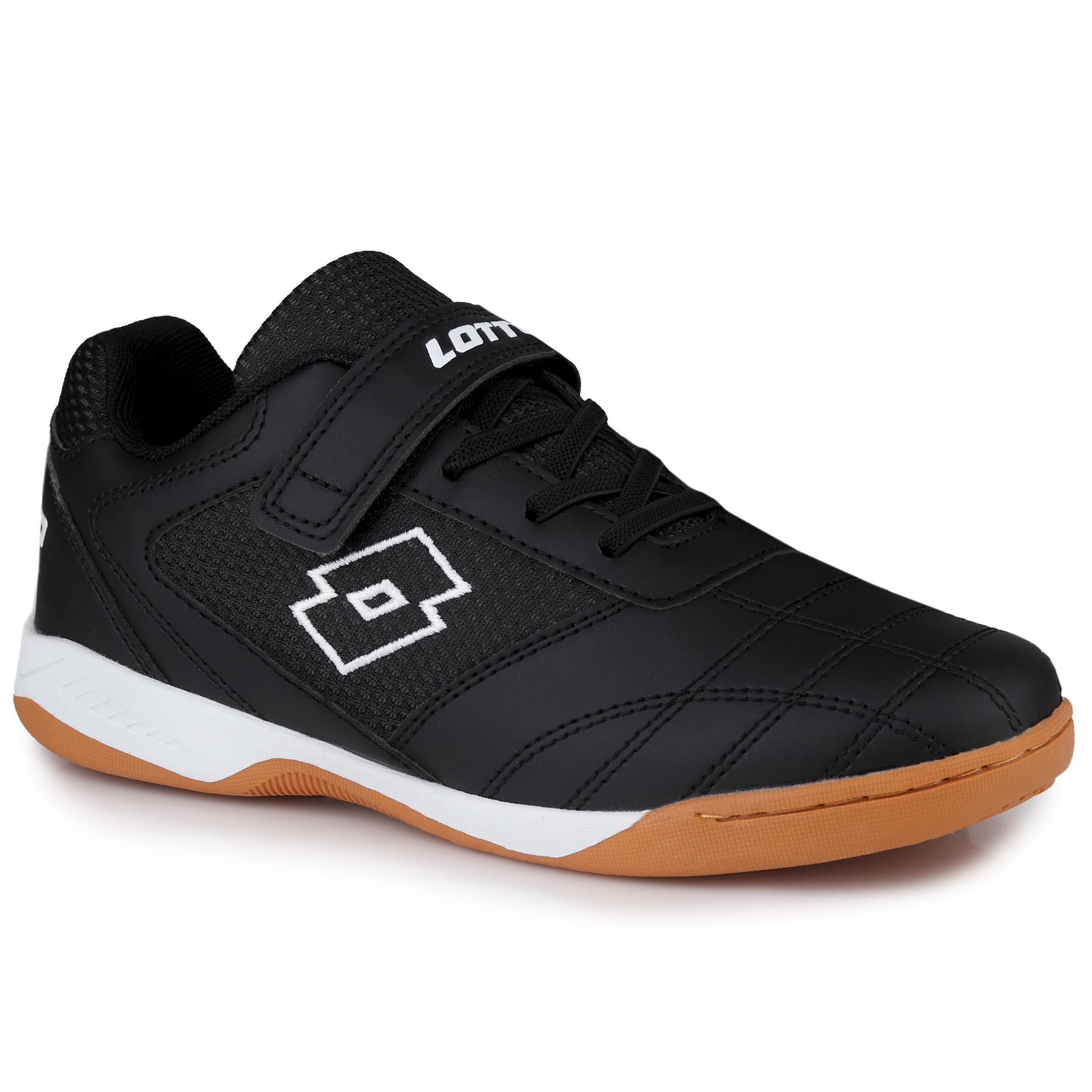 Lotto Whizzer T 2600120T-1110, dla chłopca, buty halowe - halówki, Czarne