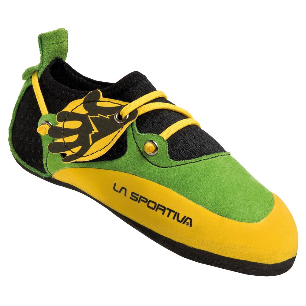 La Sportiva Stickit But wspinaczkowy Dzieci, lime/yellow EU 34-35 2020 Buty wspinaczkowe na rzepy 802-34