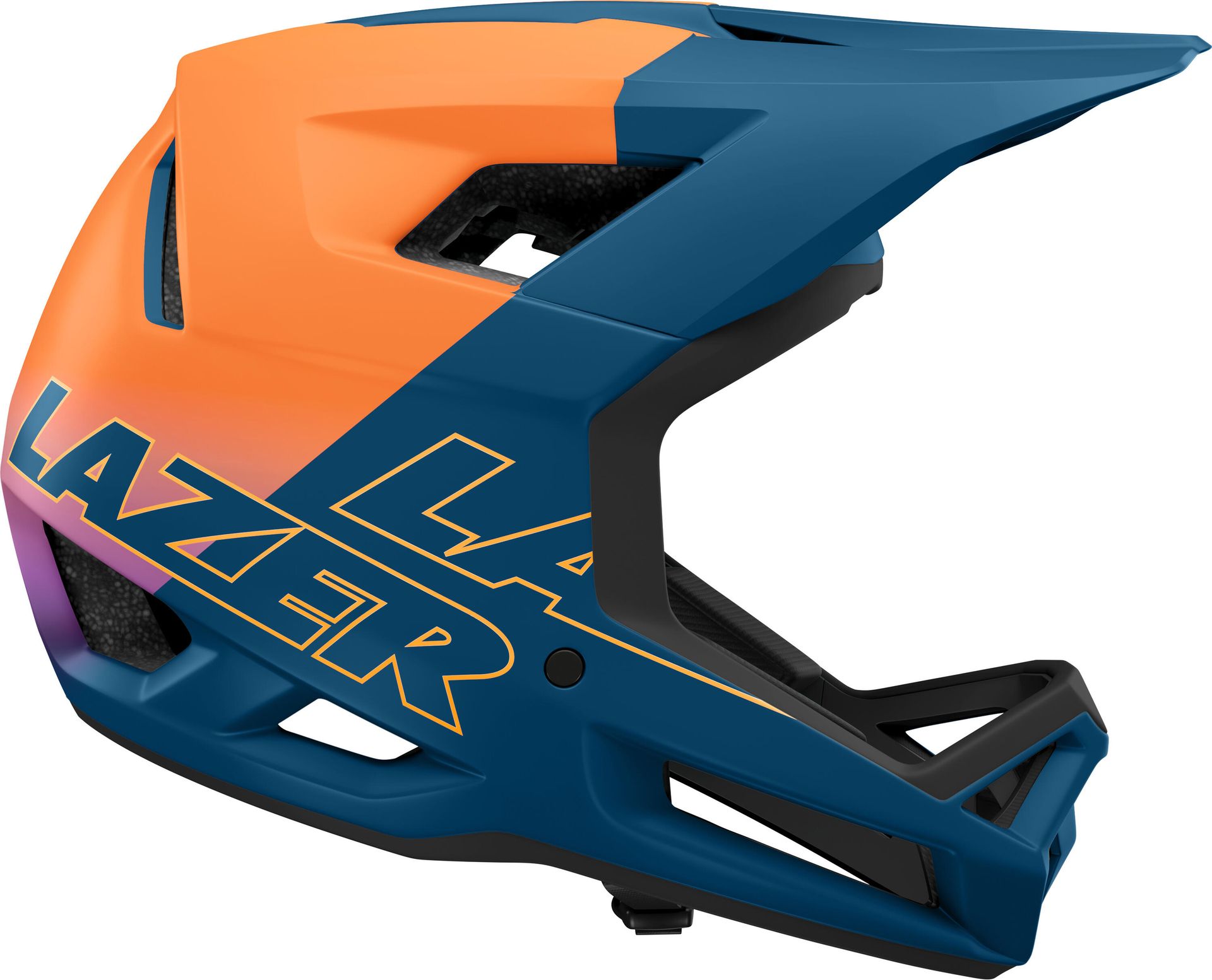 LAZER Cage KinetiCore Pomarańczowo-niebieski mat MTB ( XS)