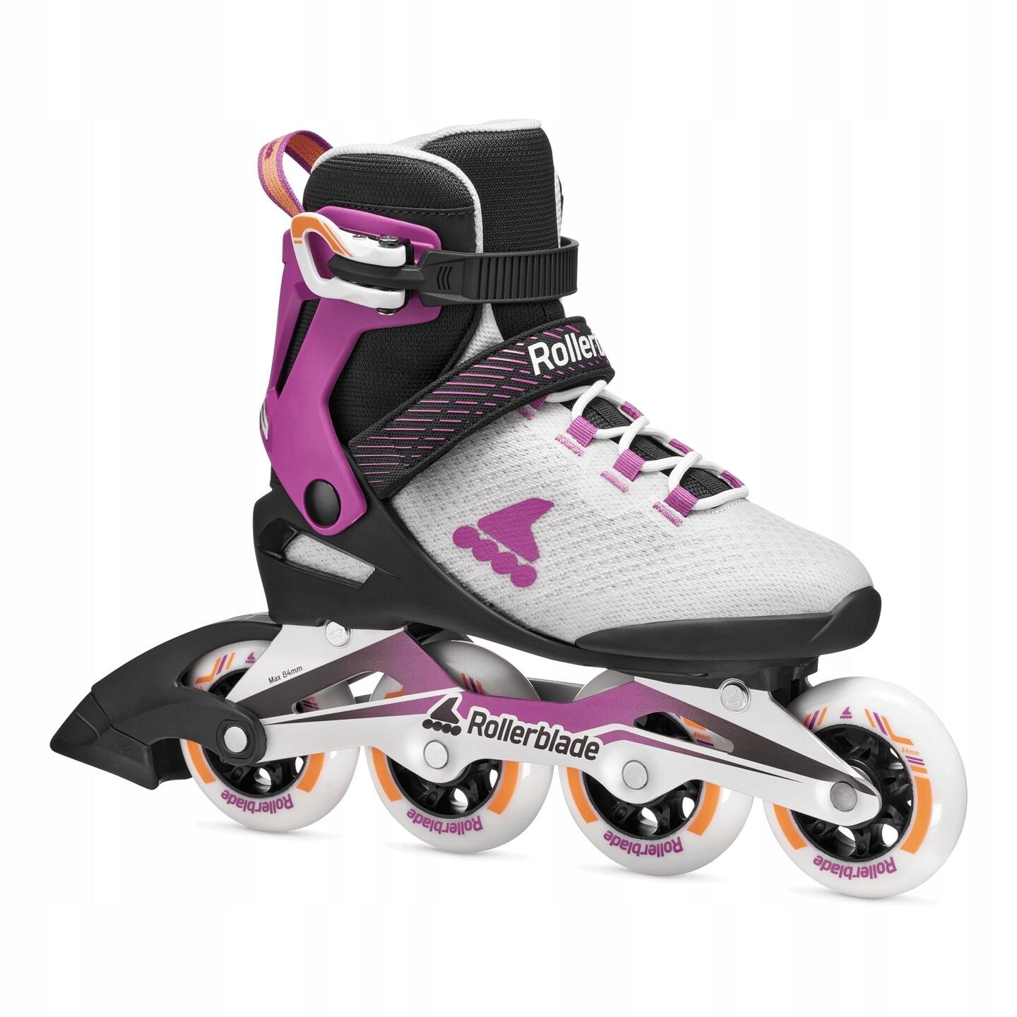 Rolki damskie Rollerblade Macroblade 84 W Light Grey/Violet/Orange EUR 39