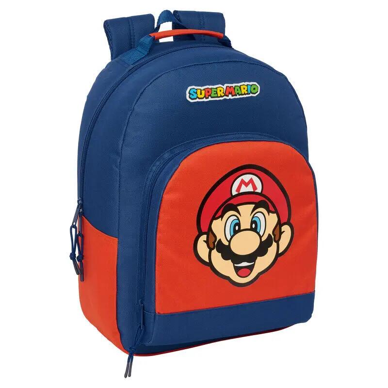 Plecak szkolny Super Mario Mamma mia Czerwony Granatowy 32 x 42 x 15 cm