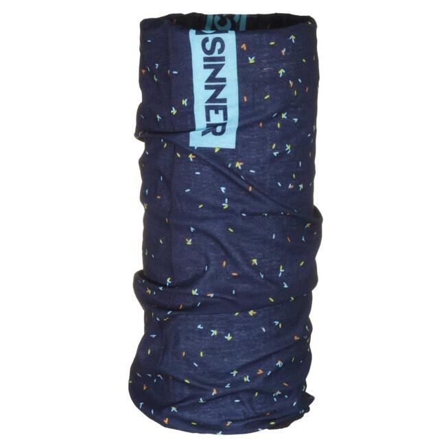 Bandana SINNER Black Speckles, ciemnoniebieska, unisex