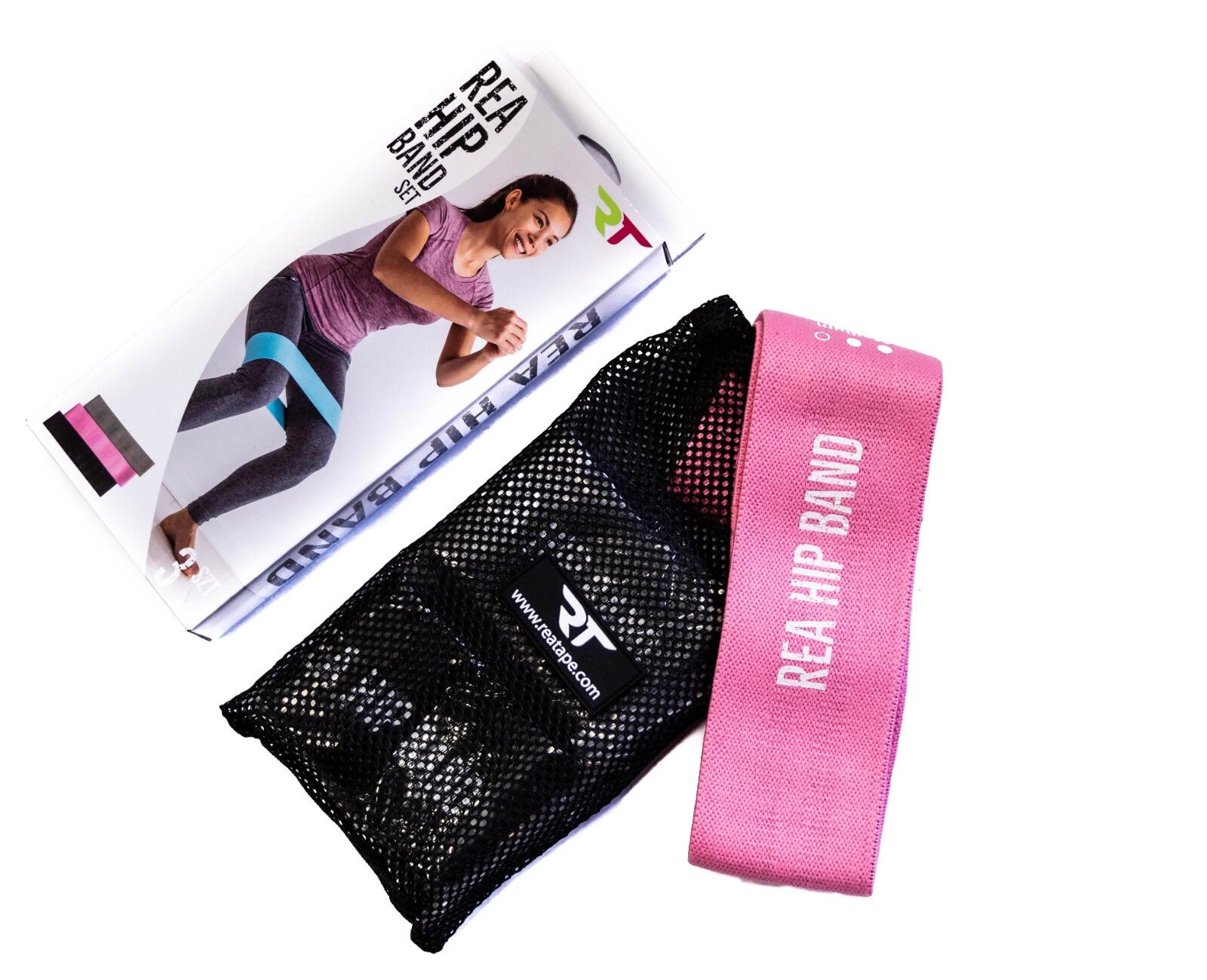 Flex Hip Band mini Gumy materiałowe do ćwiczeń Róż