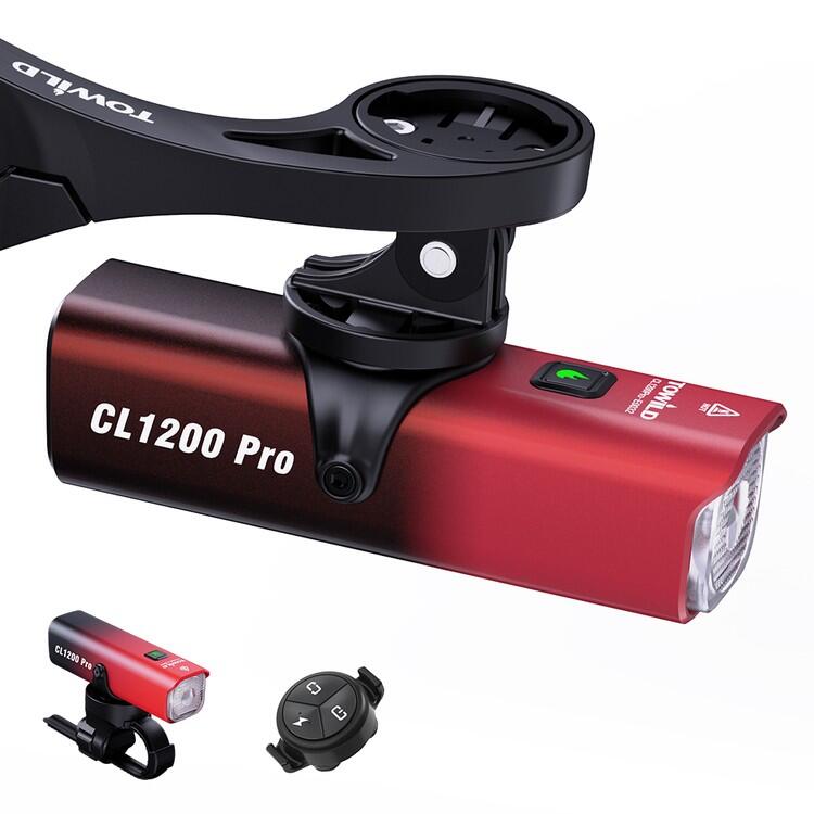 Lampa rowerowa przednia Towild CL1200 Pro z akcesoriami