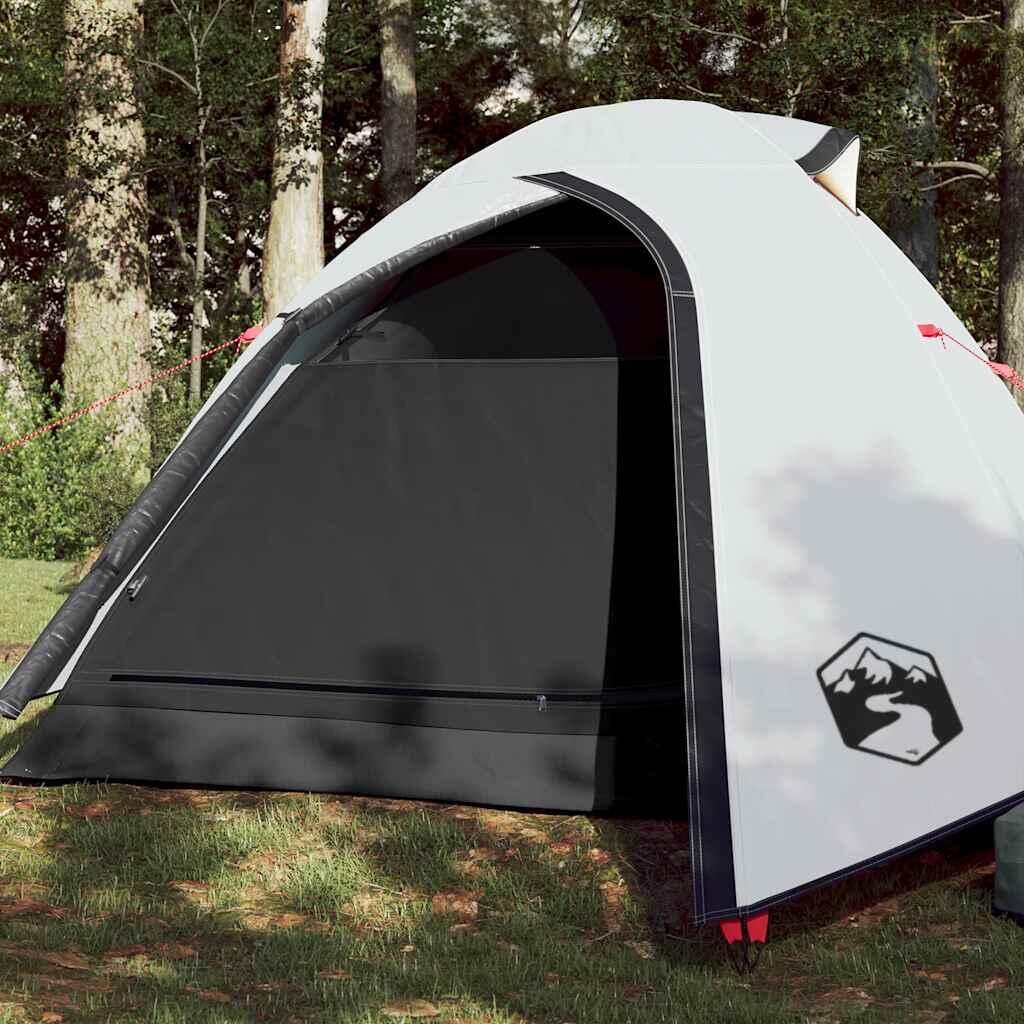 vidaXL Namiot kempingowy, 2-os., biały, 264x210x125 cm 185T, tafta