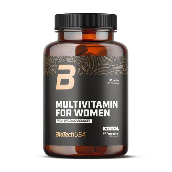 Kompleks witamin i minerałów BIOTECH Multiwitaminy z organicznych źródeł dla kobiet (60 tabletek)