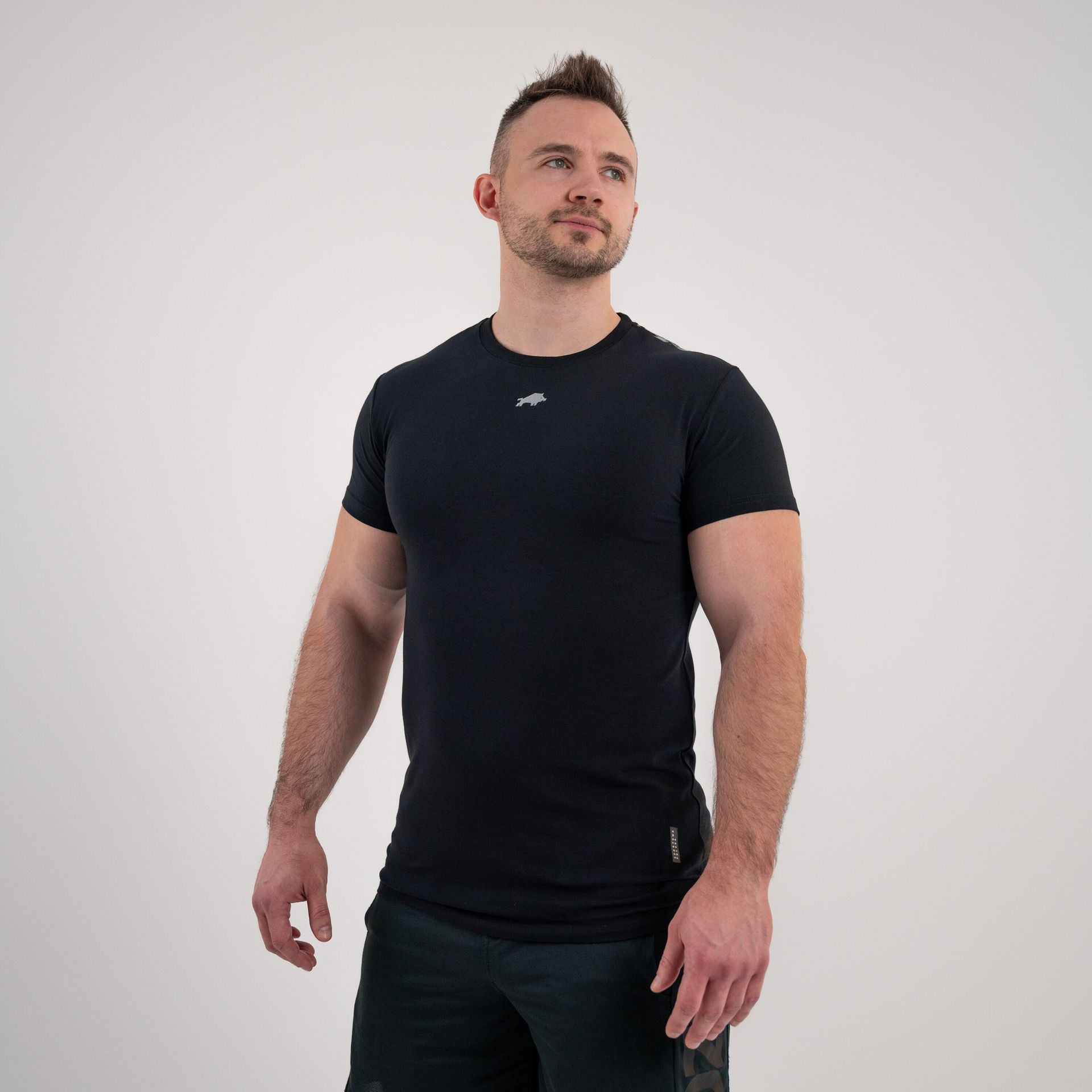 Koszulka slim DZIK® PRO GRIP srebrna