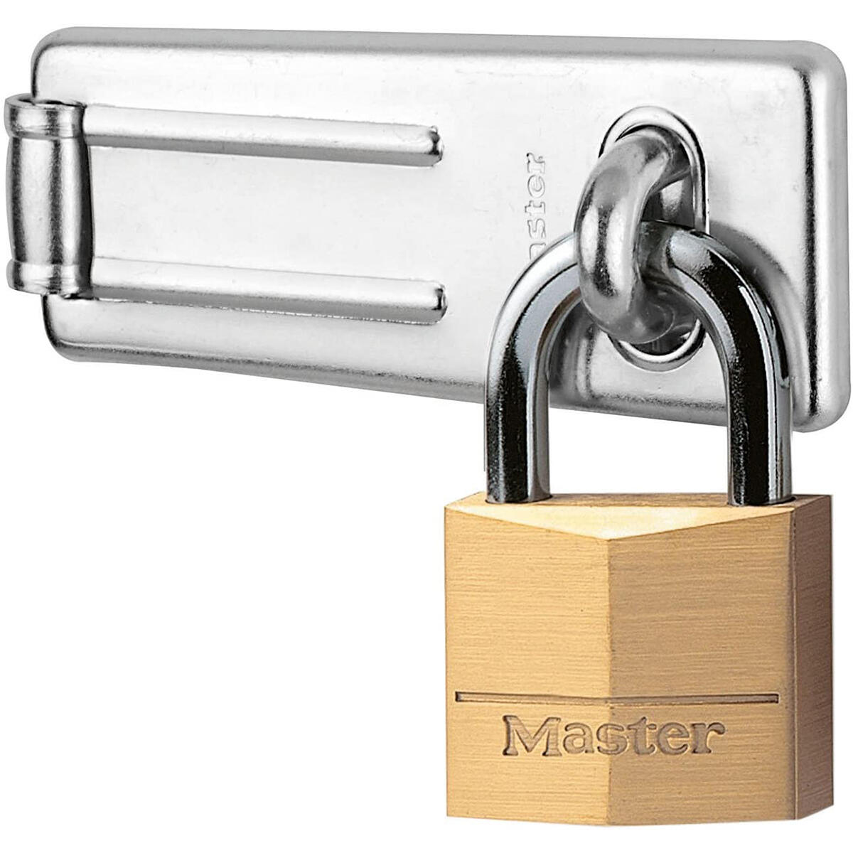 Master Lock 140703eurd  Vorteilspack: zasuwa do drzwi + mosiądz kłódka 140703EURD
