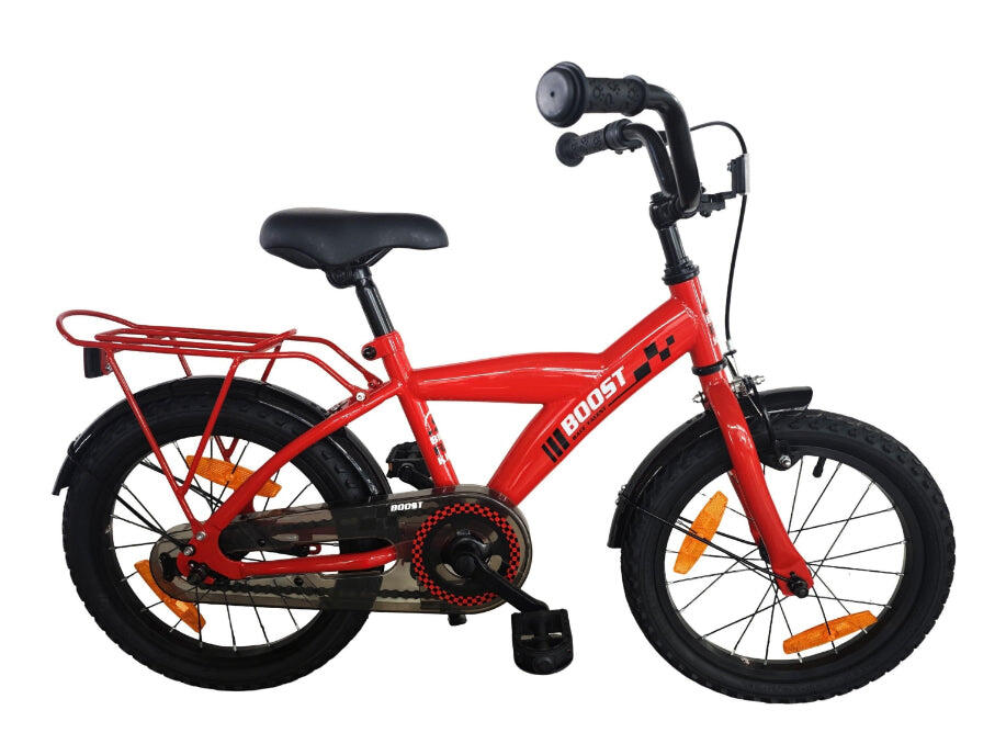 Rower dziecięcy Bikefun Boost 16 cali z piastą hamulcową - czerwony