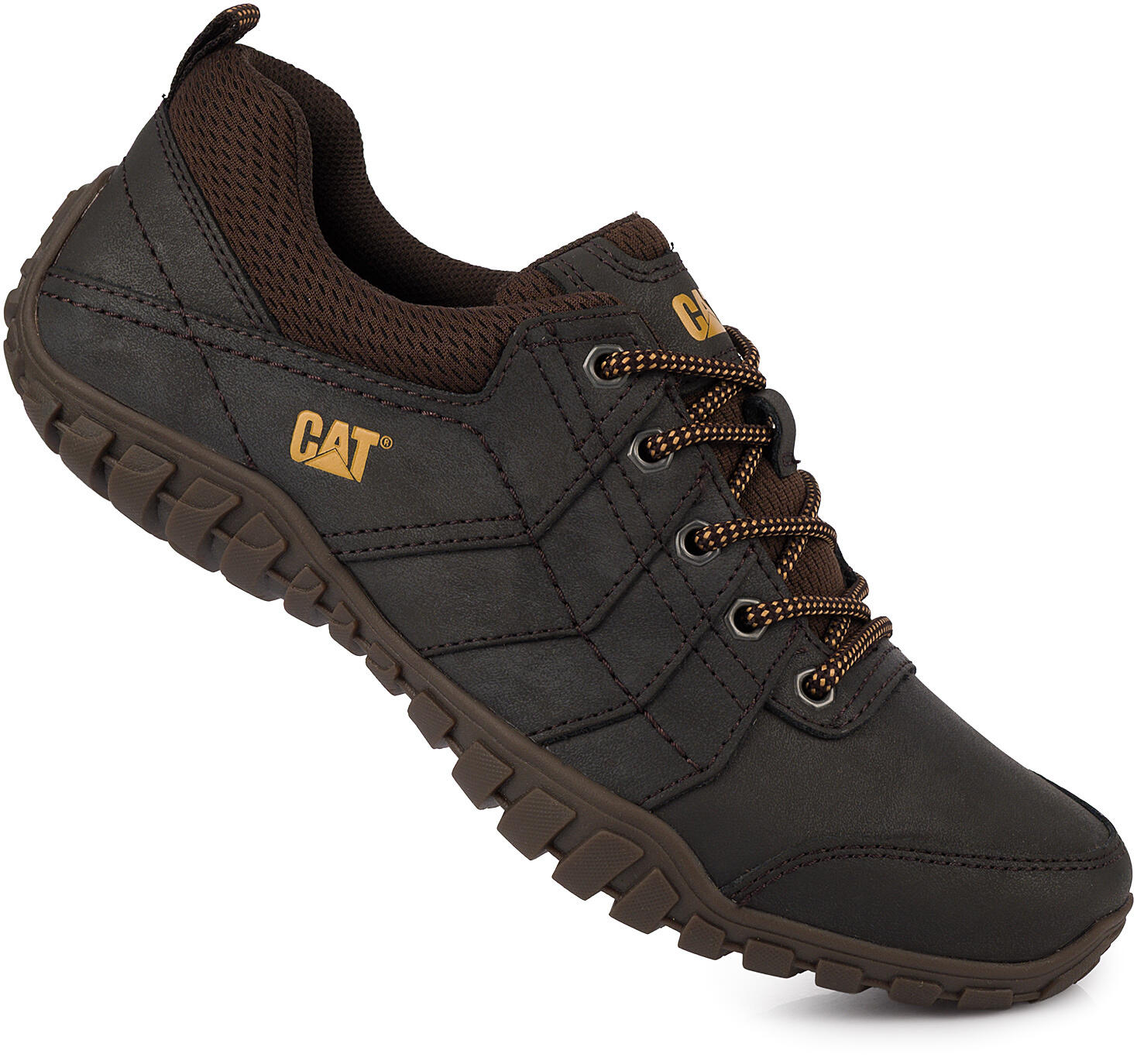 Męskie buty półbuty skórzane brązowe CATERPILLAR CAT INSTRUCT P722310