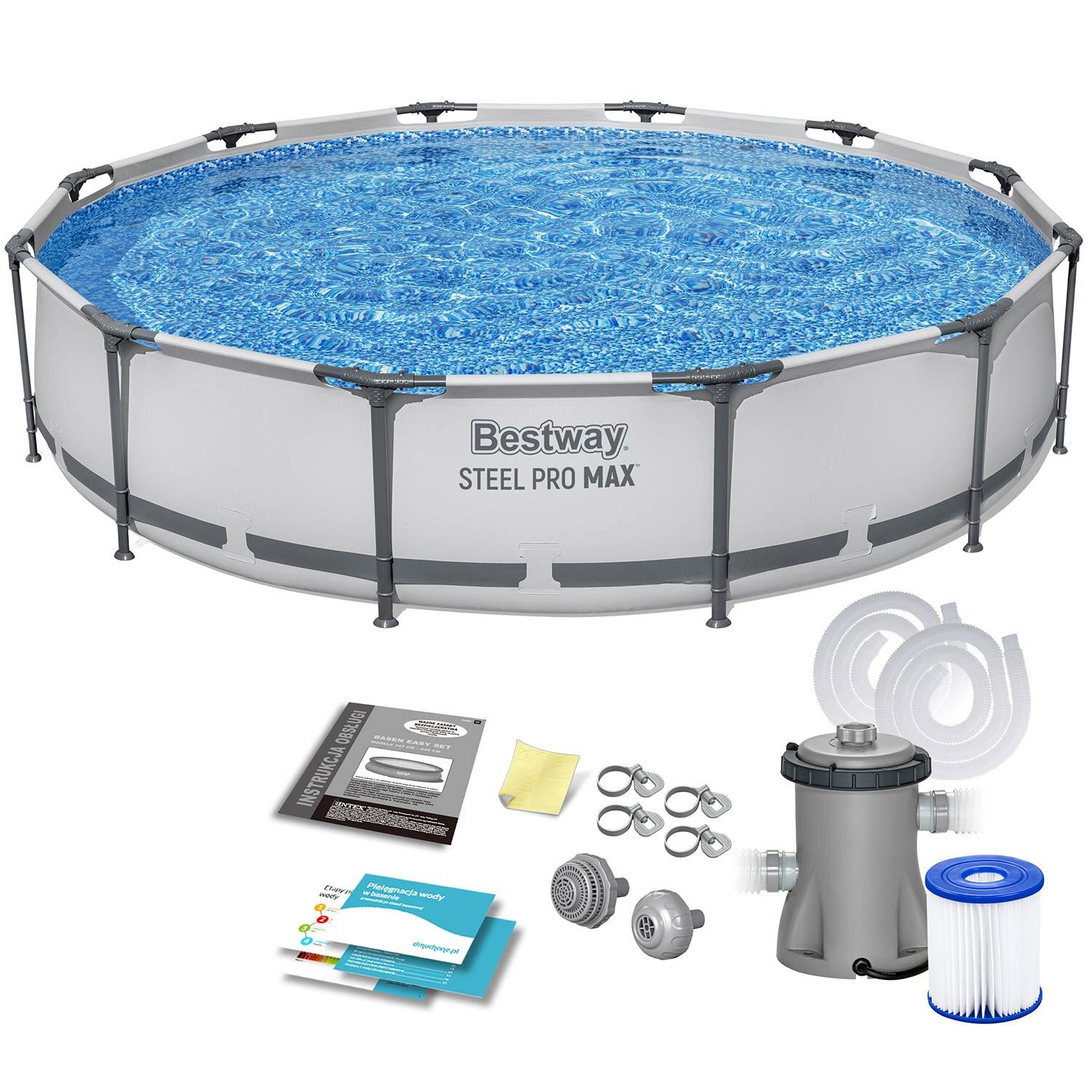 Bestway Basen ogrodowy stelażowy z pompą 366 x 76 cm 3w1 56062/56416