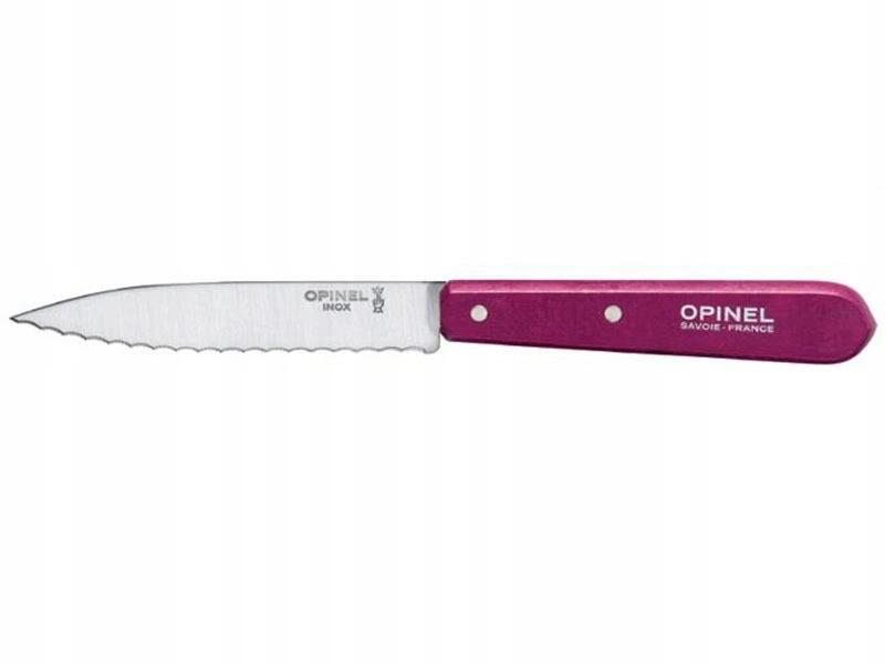 Opinel Nóż kuchenny  No. 113 ze stali nierdzewnej z saegezahnung i uchwyt z drewna bukowego, wielokolorowa, jeden rozmiar 254390