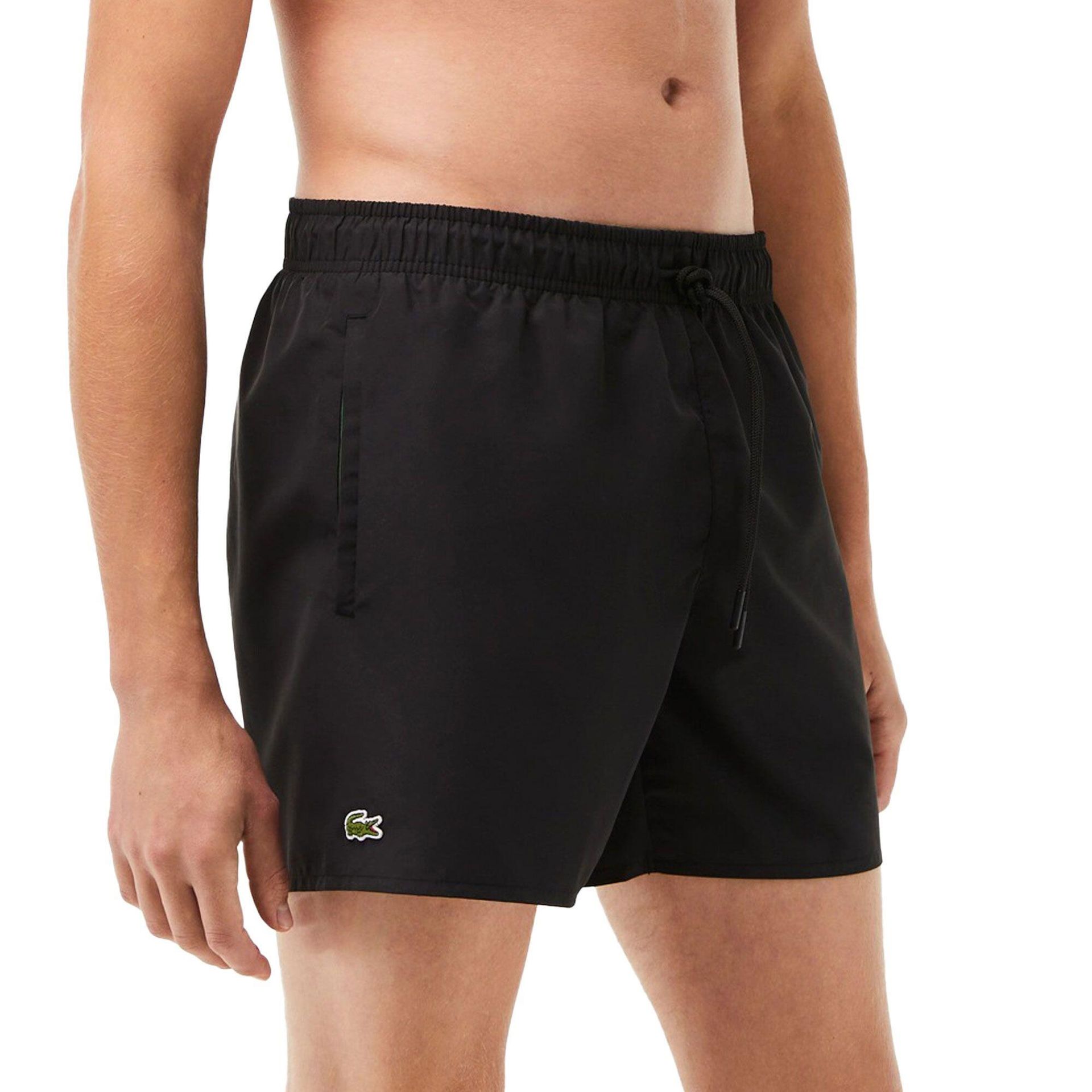 Lacoste Model Short Sleeved Ribbed Collar Kolor Czarny