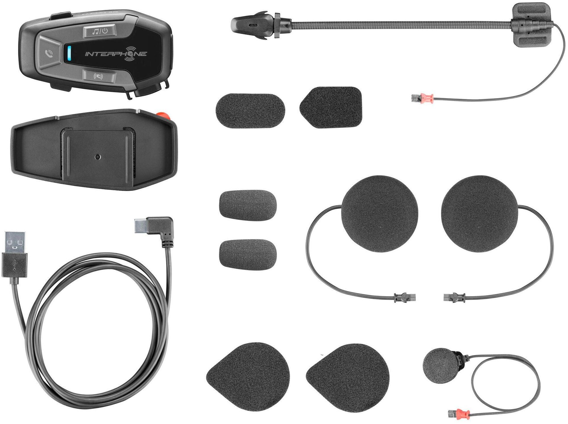 Zestaw głośnomówiący Interphone U-COM6R pro uzavřené a otevřené přilbyTwin Pack (INTERPHOUCOM6RTP) Czarne