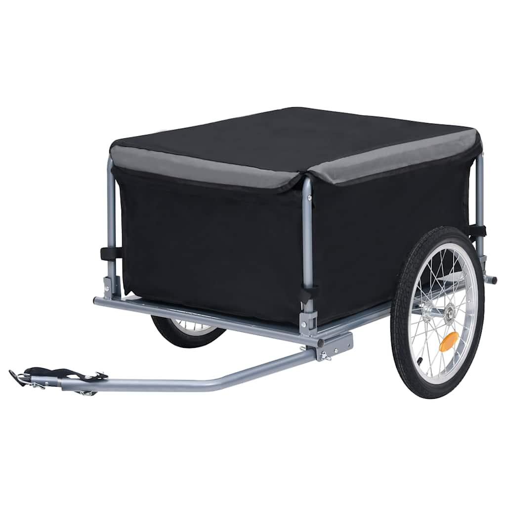 VidaXL Lumarko Transportowa przyczepa rowerowa, czarno-szara, 65 kg 92590 VidaXL