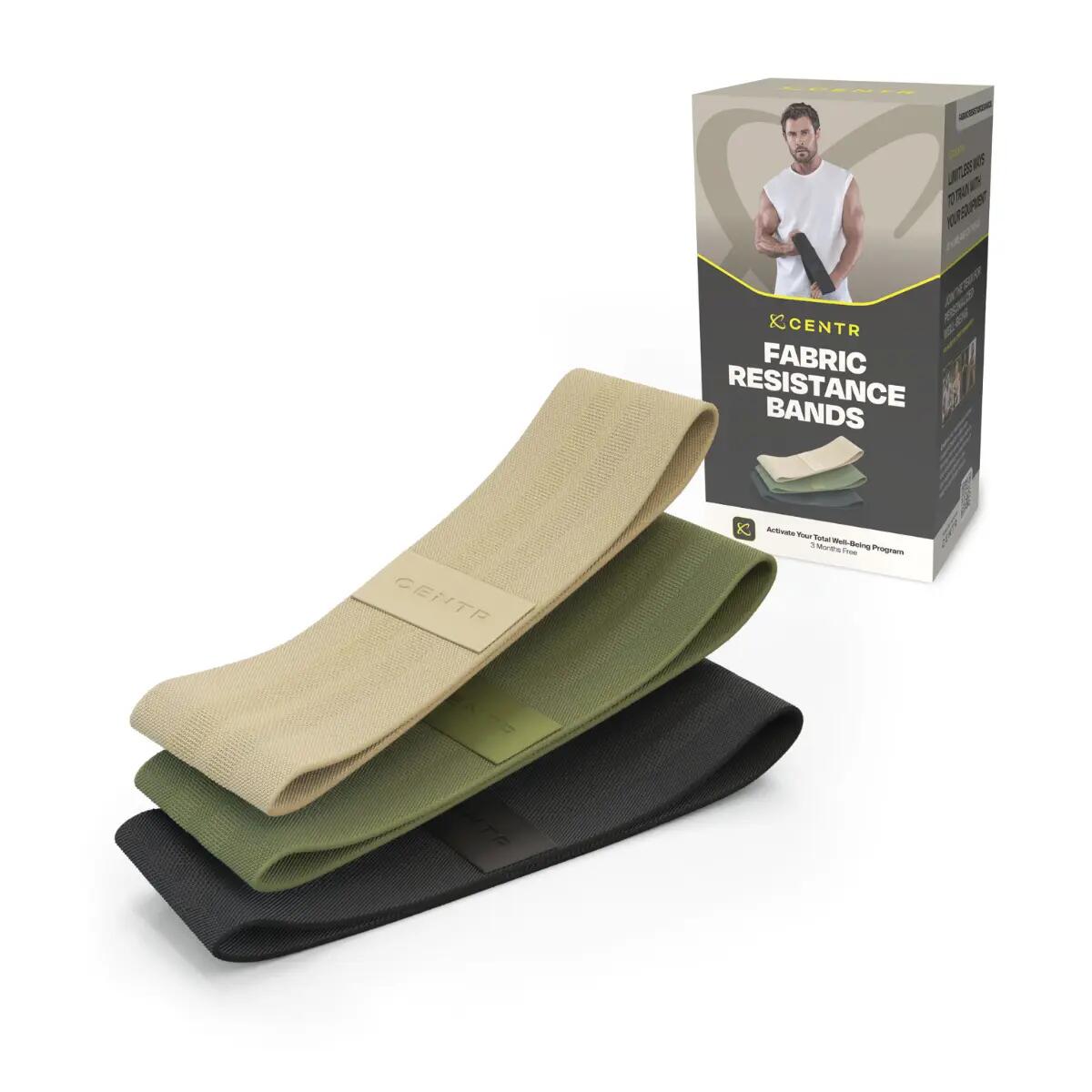 Zestaw gum do ćwiczeń CENTR Fabric Resistance Bands
