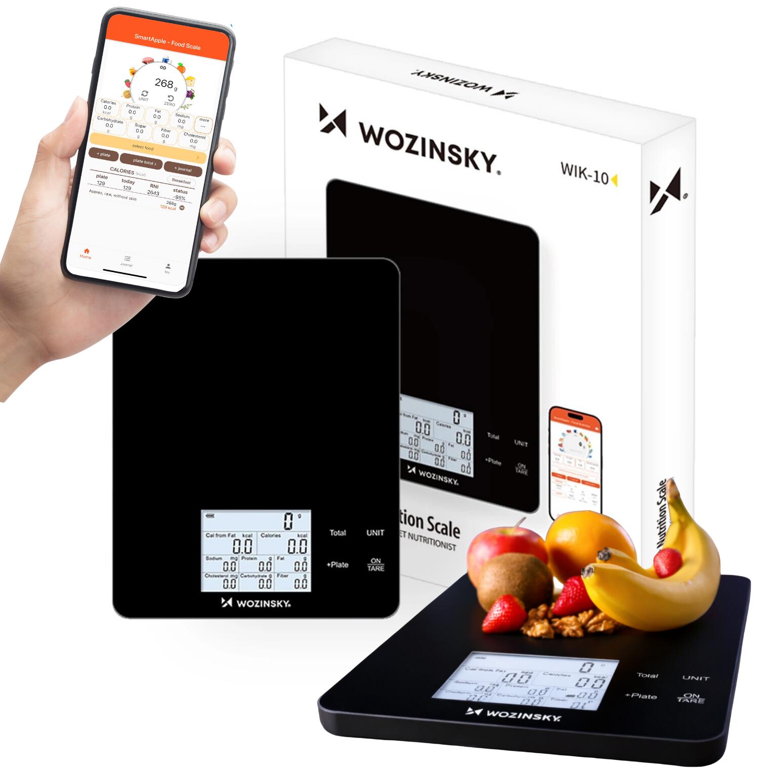 Wozinsky WIK-10 inteligentna z wyświetlaczem cyfrowym Bluetooth aplikacja Czarna