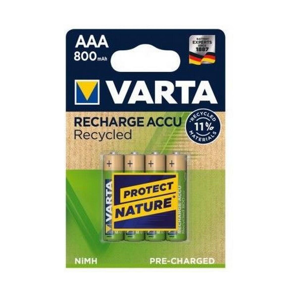 Varta 1x4 RECHARGE ACCU Recycled 800 mAH AAA Micro NiMH 56813 101 404