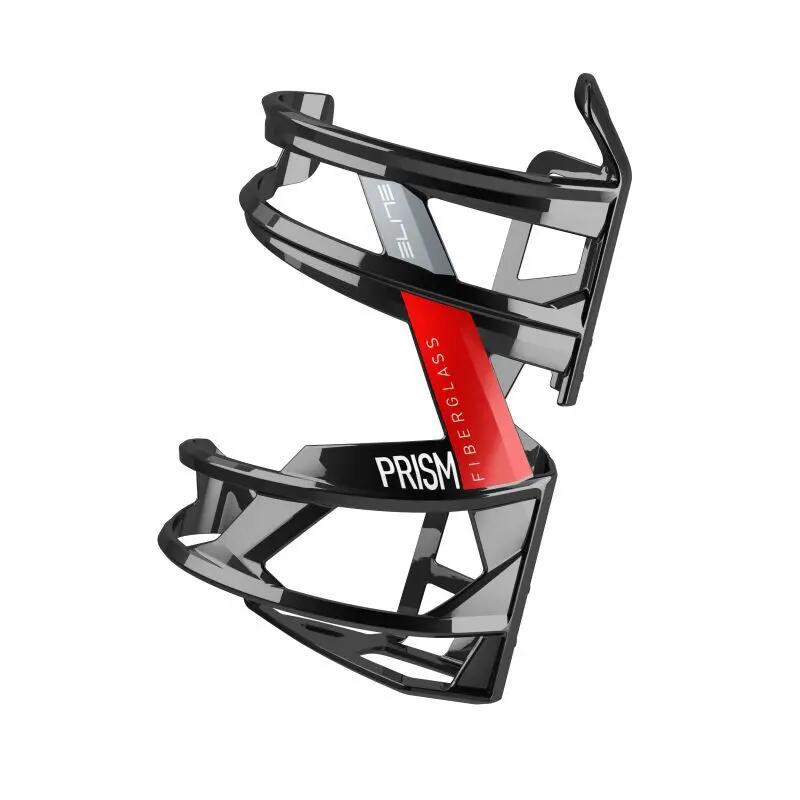 Koszyk bidonu ELITE Prism LEWY Glossy Red czarno-czerw