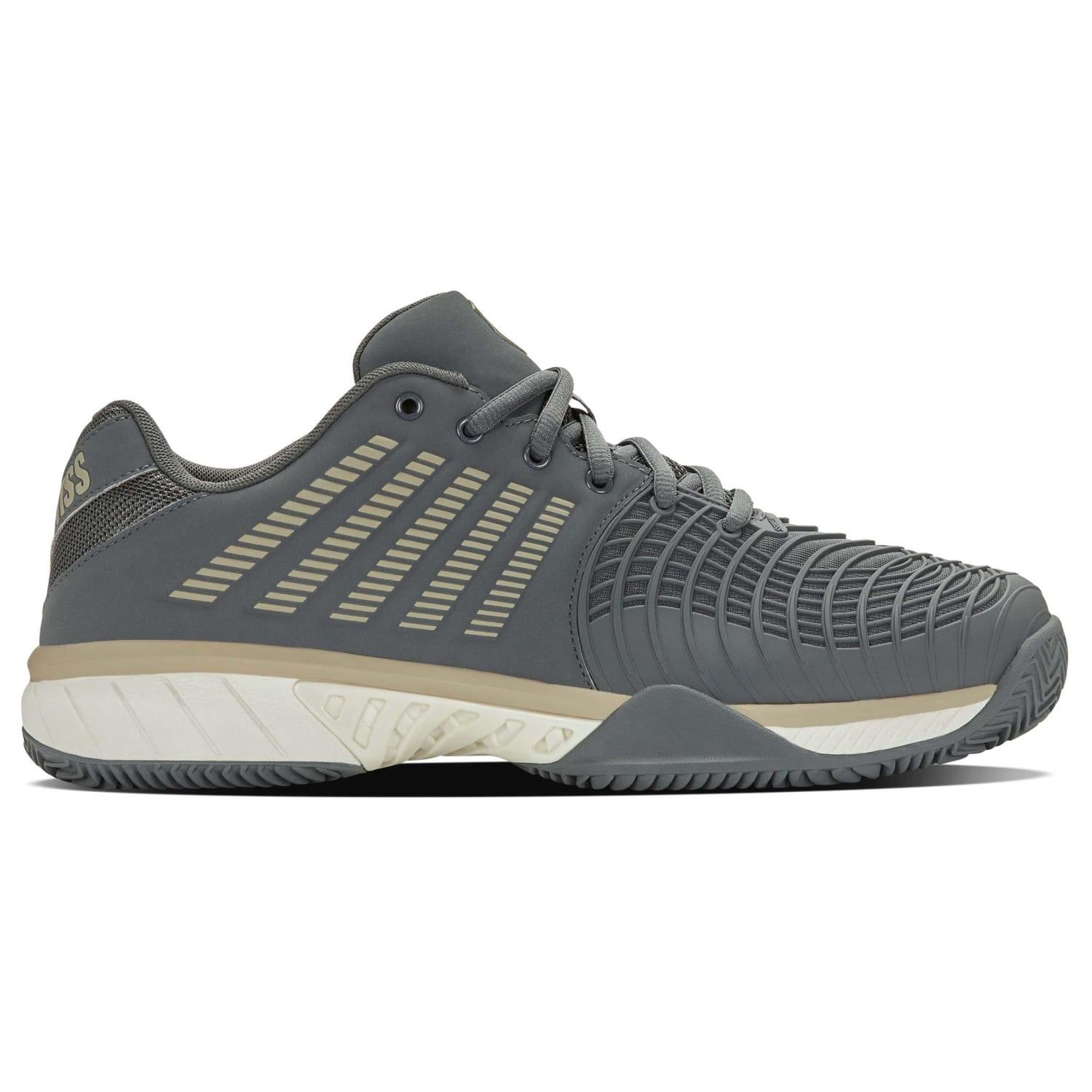 Sneakersy męskie K-swiss EXPRESS LIGHT 3 CLAY do tenisa szare (08563-084-M)