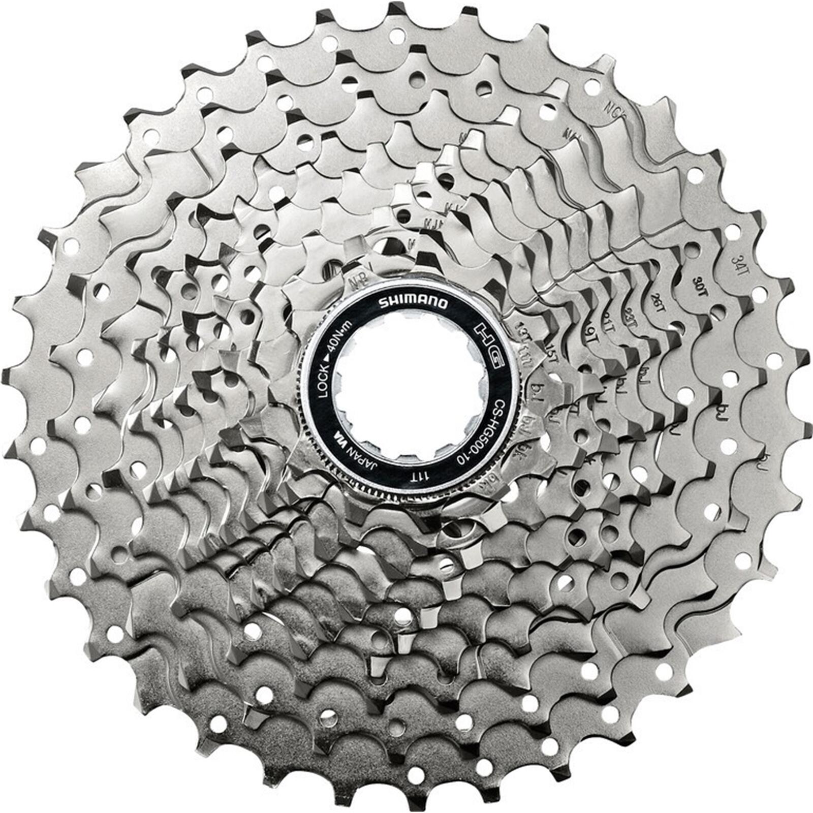 SHIMANO Kaseta CS-HG500 srebrny / Ilość biegów: 10 / Stopniowanie: 12-28 ICSHG50010228
