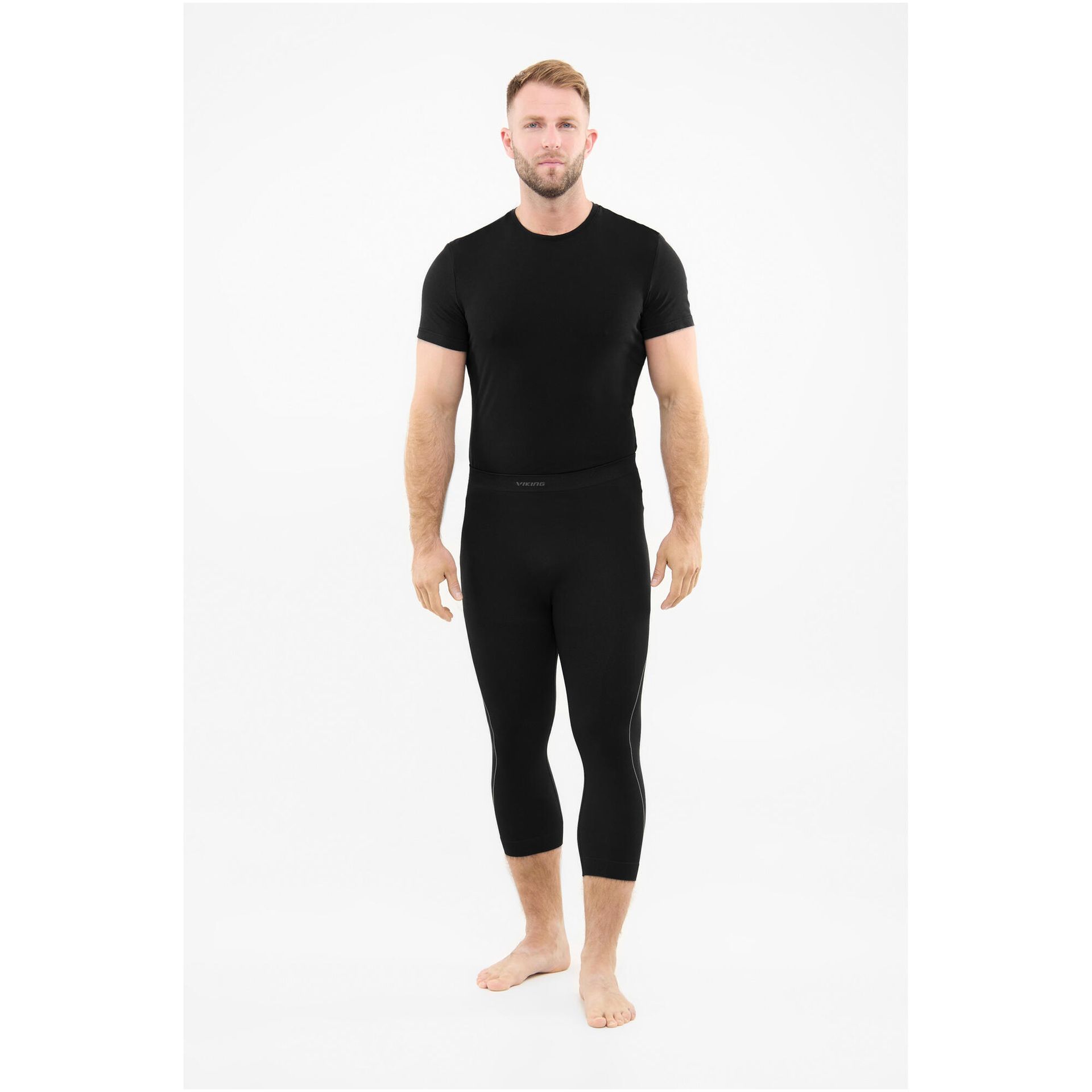 Getry termoaktywne męskie Viking Eiger 2.0 Pants 3/4 Bamboo 0908 czarno-szary L