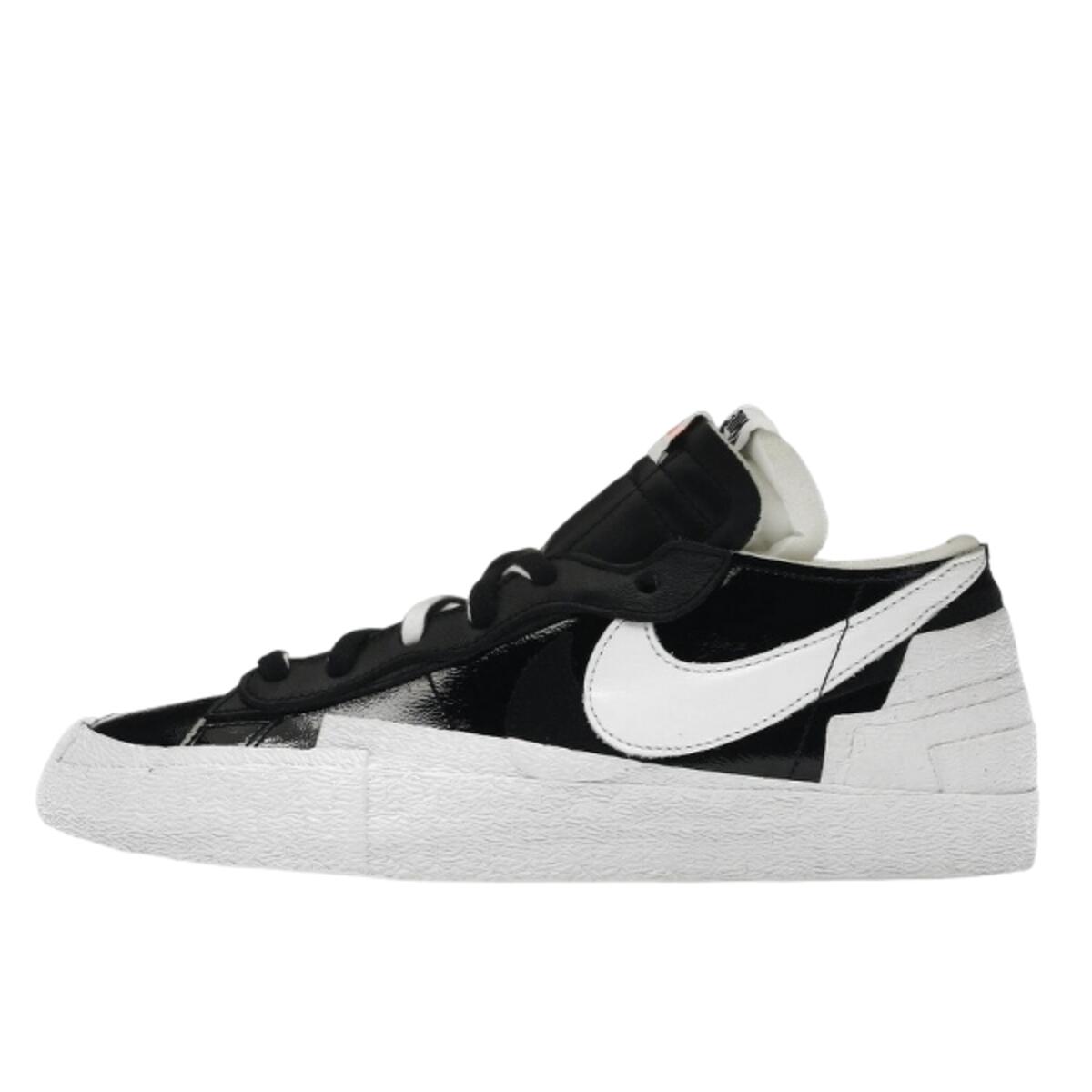 Nike Blazer Low X Sacai Blk Skóra Lakowana W Czarnym Dorosłych