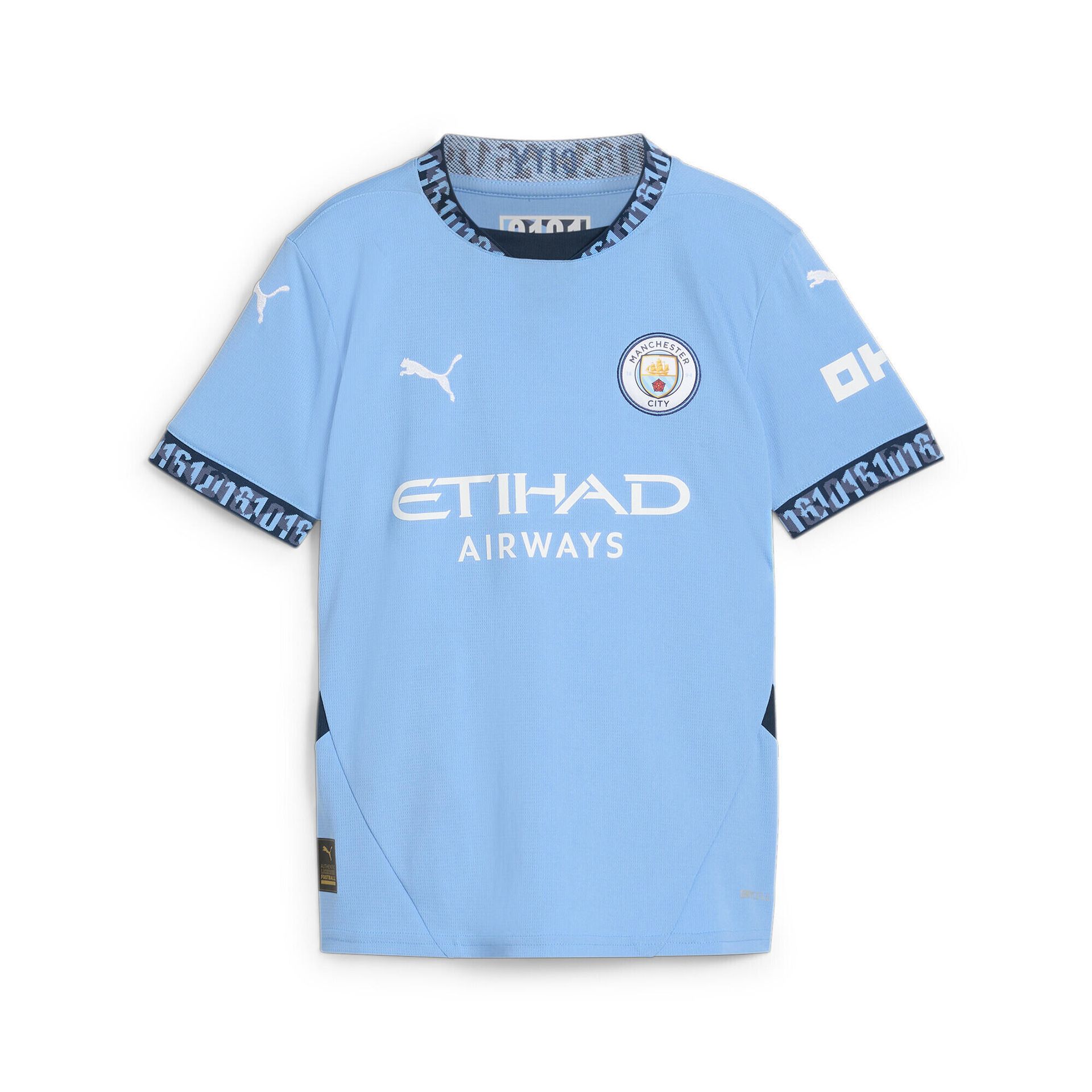 Młodzieżowa koszulka domowa Manchester City 24/25 PUMA Team Light Blue Marine