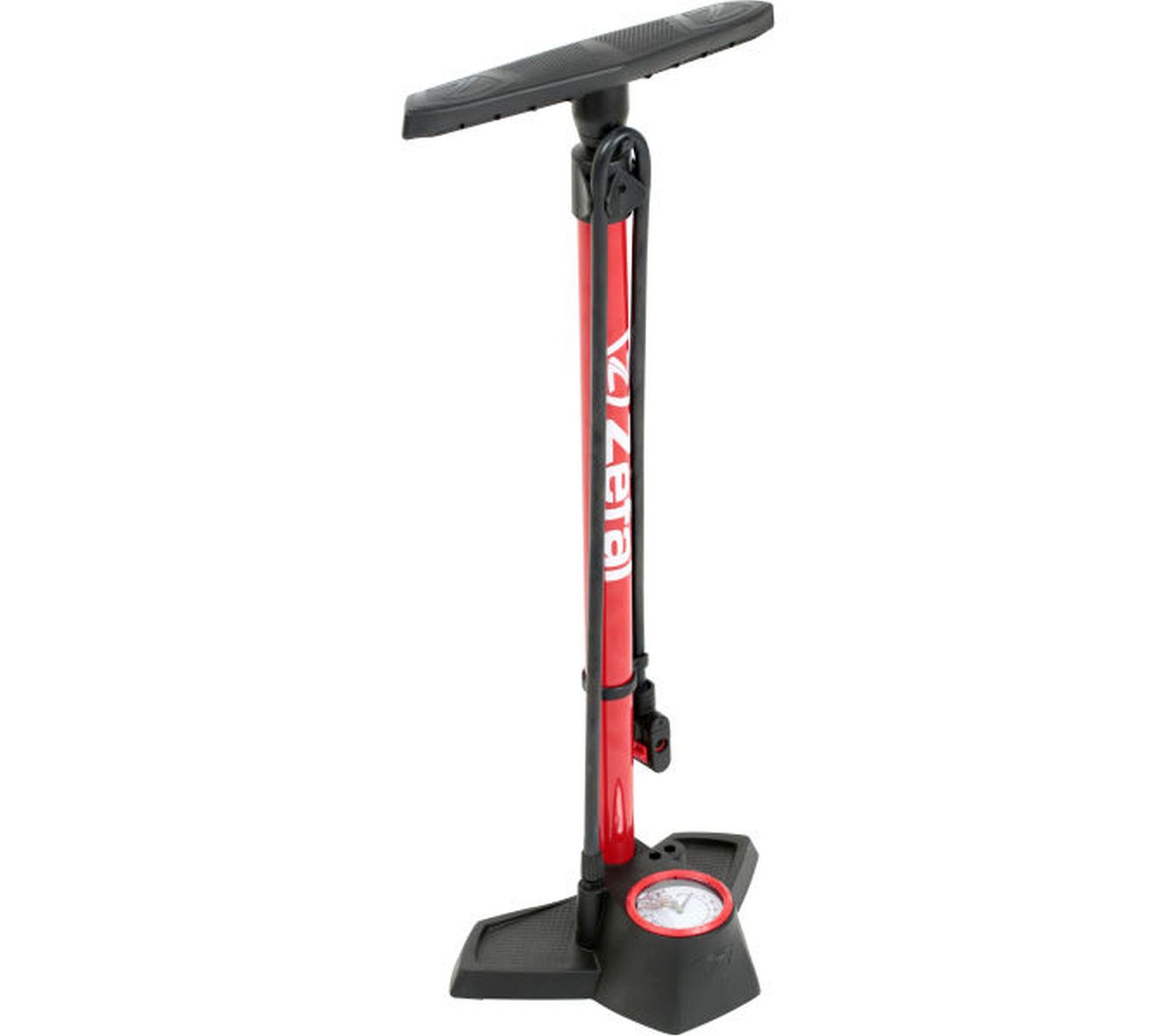 Pompka podłogowa ZEFAL PROFIL MAX FP30 160psi stal. AV DV FV manometr czerwona