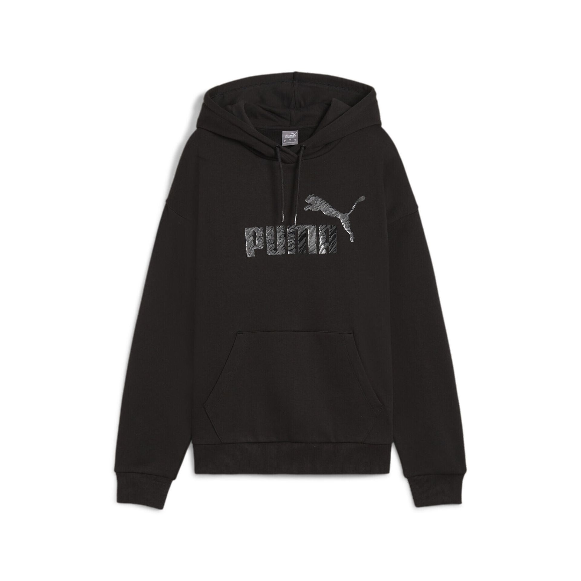 Damska bluza z kapturem ESS+ ANIMAL PUMA Black