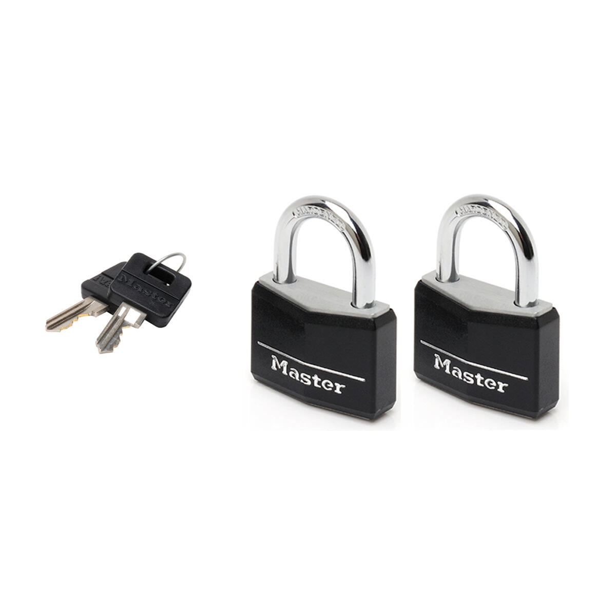 Master Lock 9140eurtblk  2 aluminiowe kłódka z czarnym pokryciem Vinyl 40 MM 9140EURTBLK